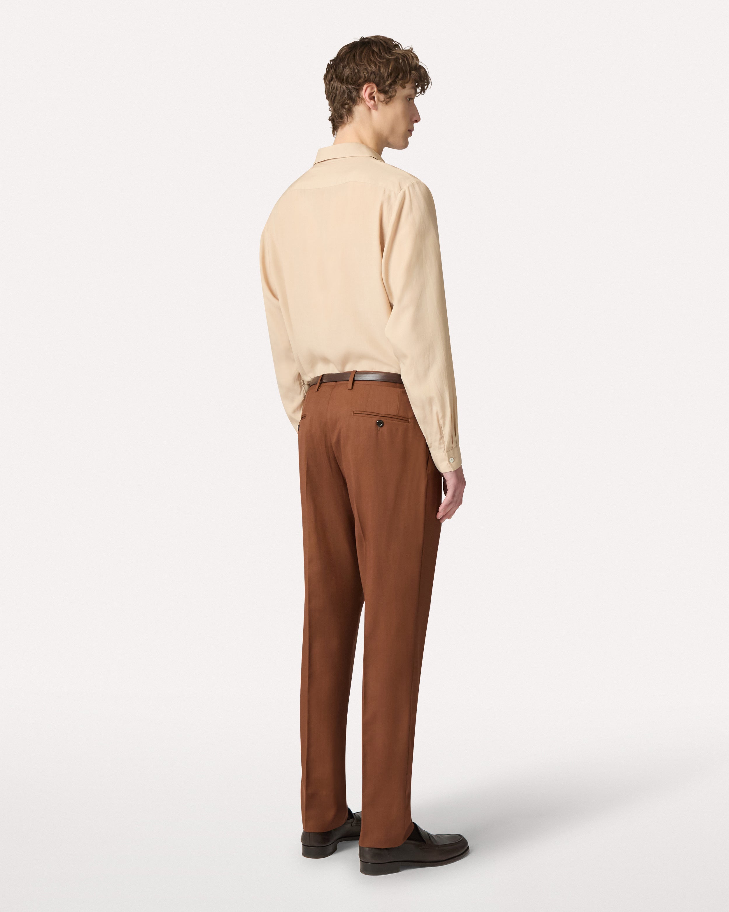 Brown pleated trousers BROWN/RUST Lardini 4