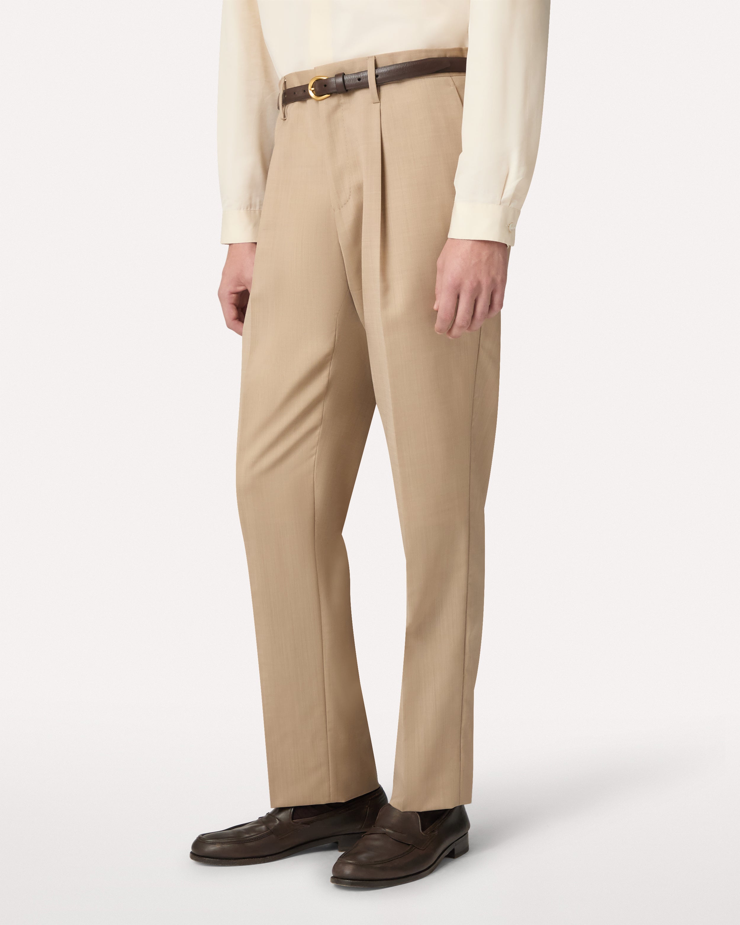 Camel pleated trousers CAMEL Lardini 3