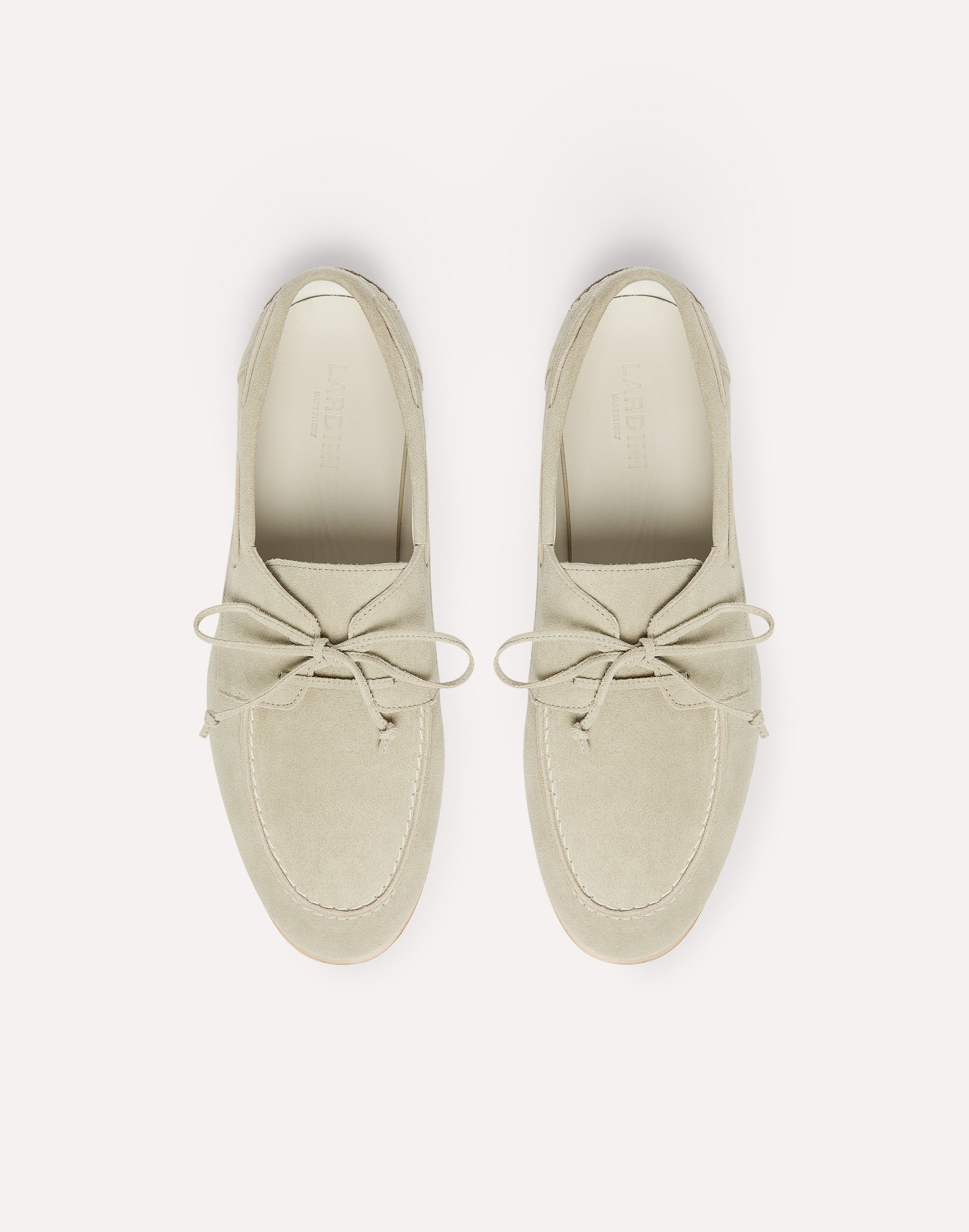 Chaussure bateau crème CREAM Lardini 3