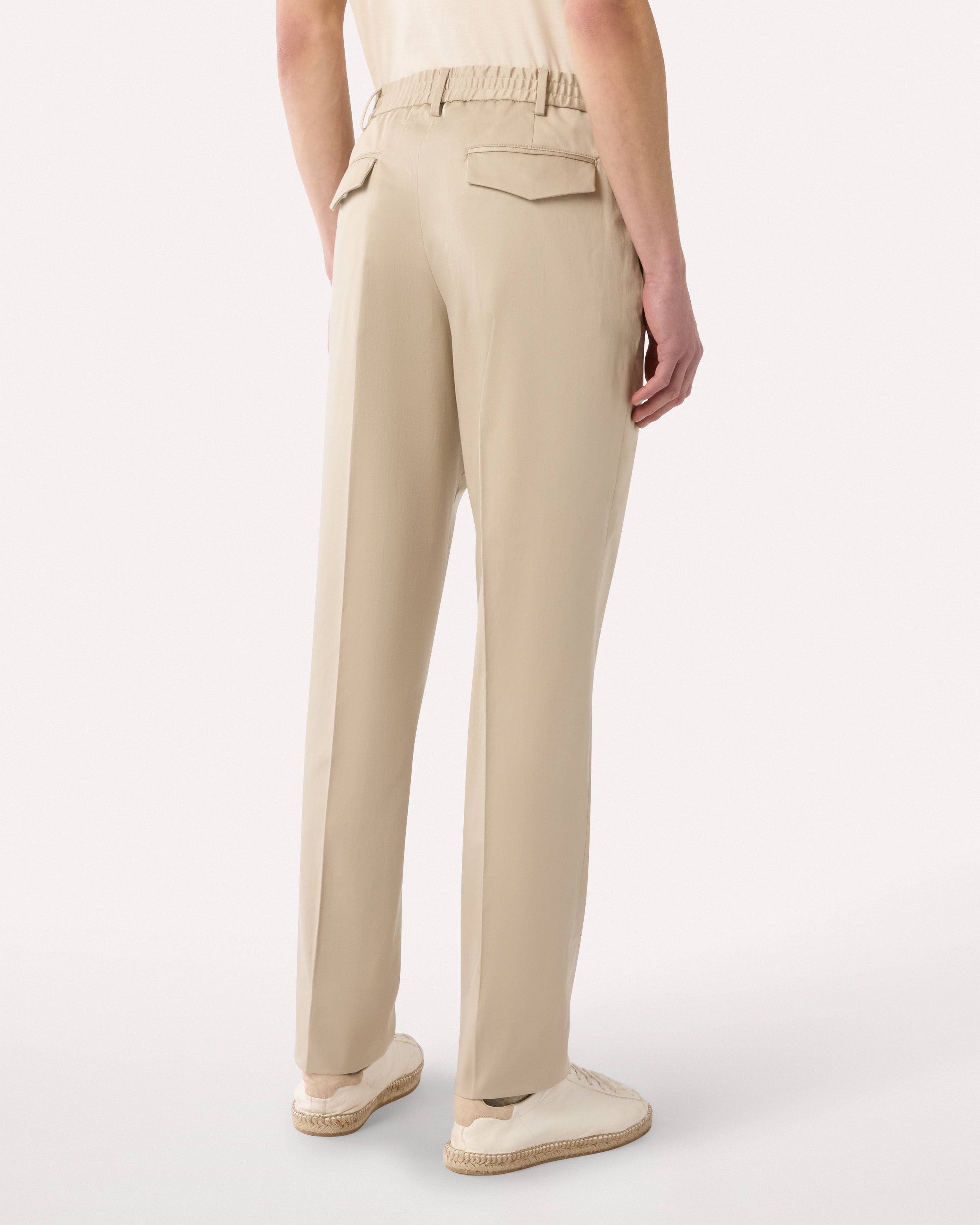 Beige flat-front trousers BEIGE Lardini 5