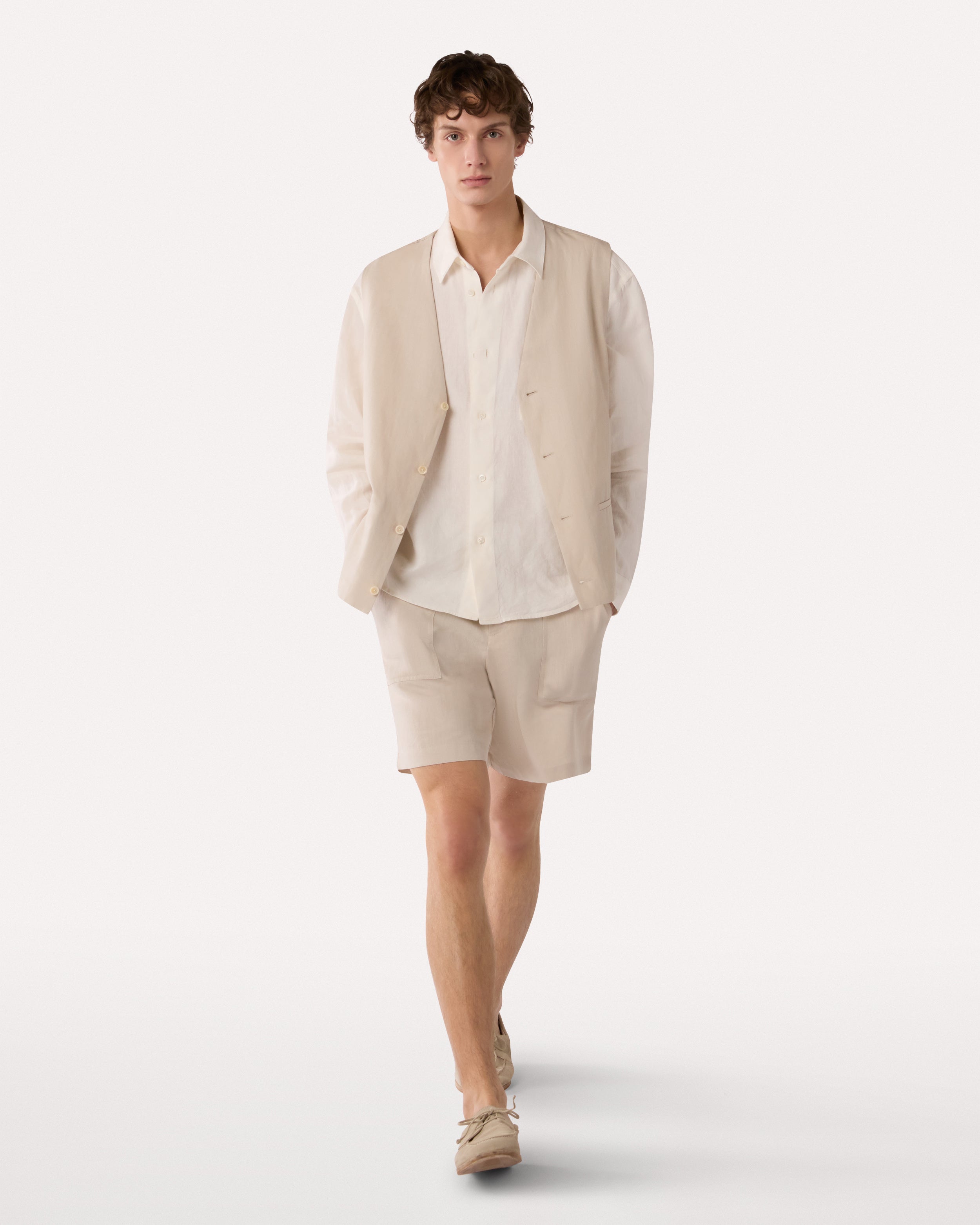 Cream single-breasted waistcoat CREAM Lardini 2