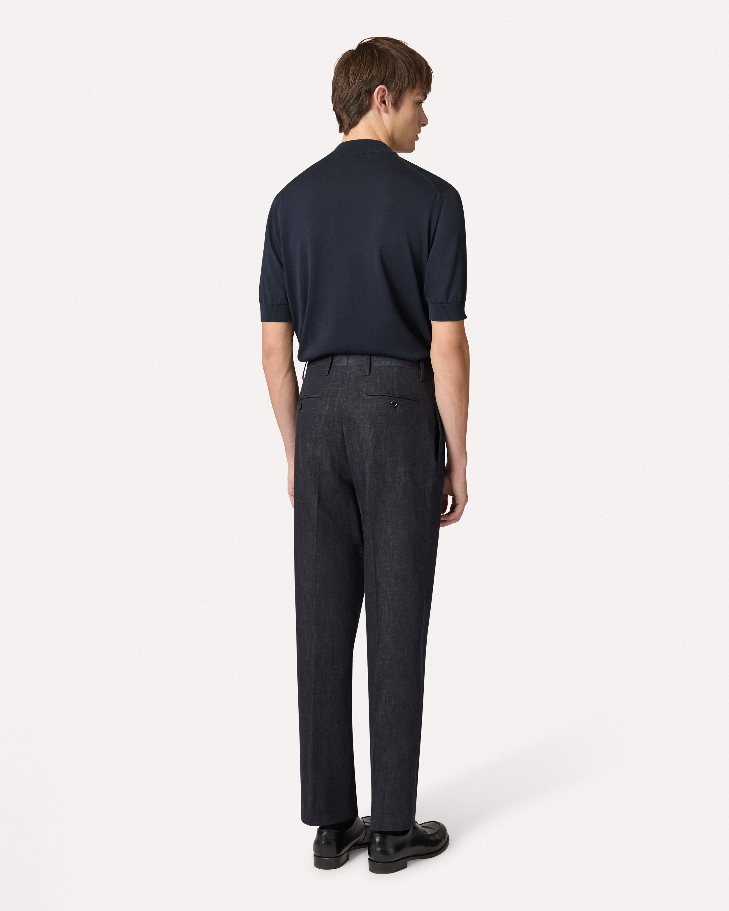 Blue two-pleat trousers BLUE Lardini 5