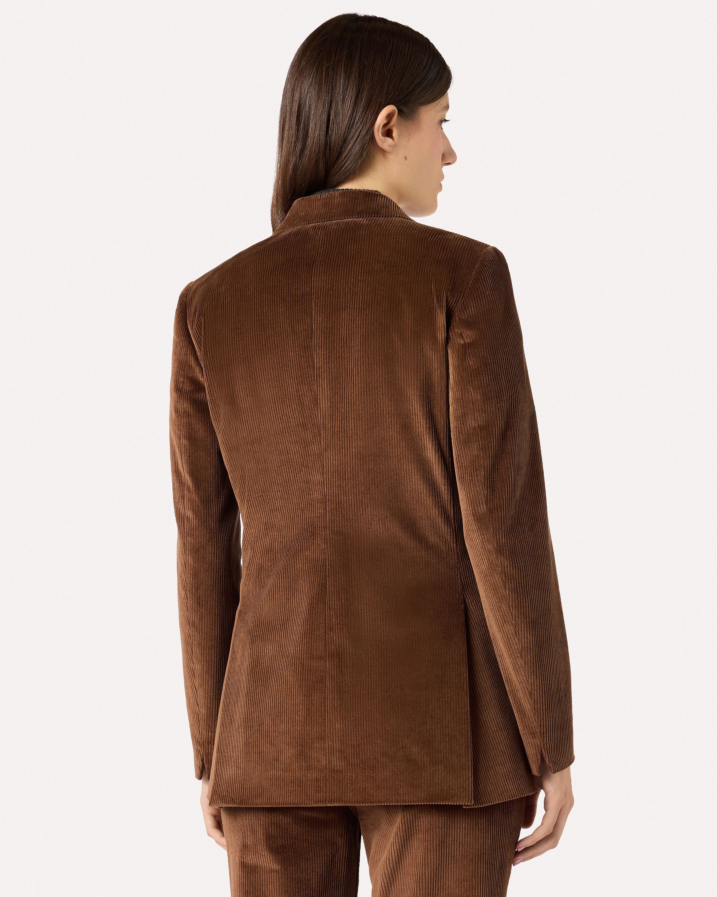 Double-breasted corduroy jacket CAMEL Lardini 5