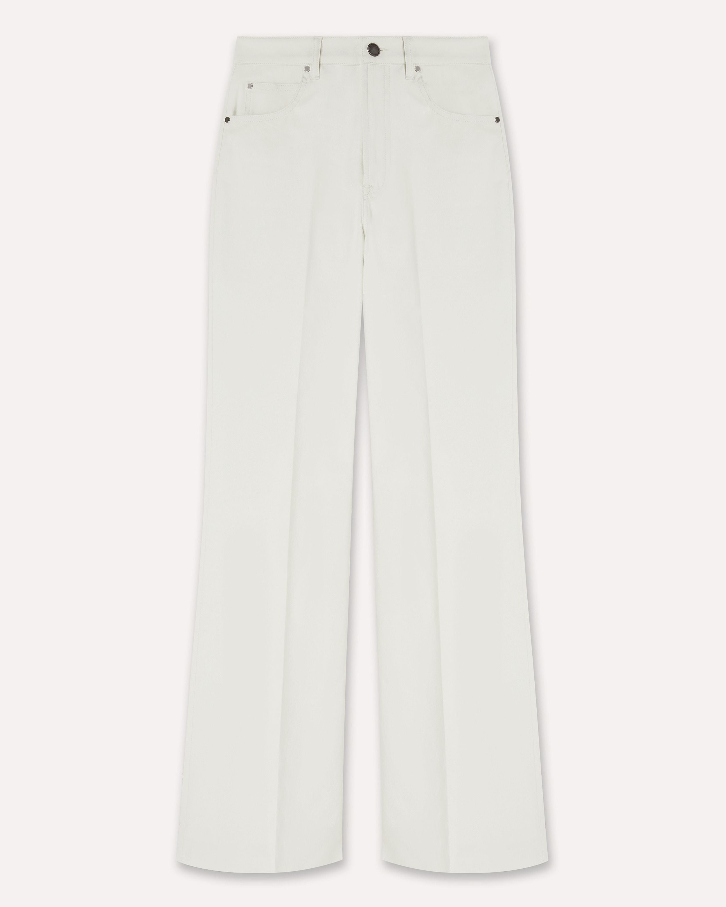 Pantalone flare crema in cotone stretch CREAM Lardini 1