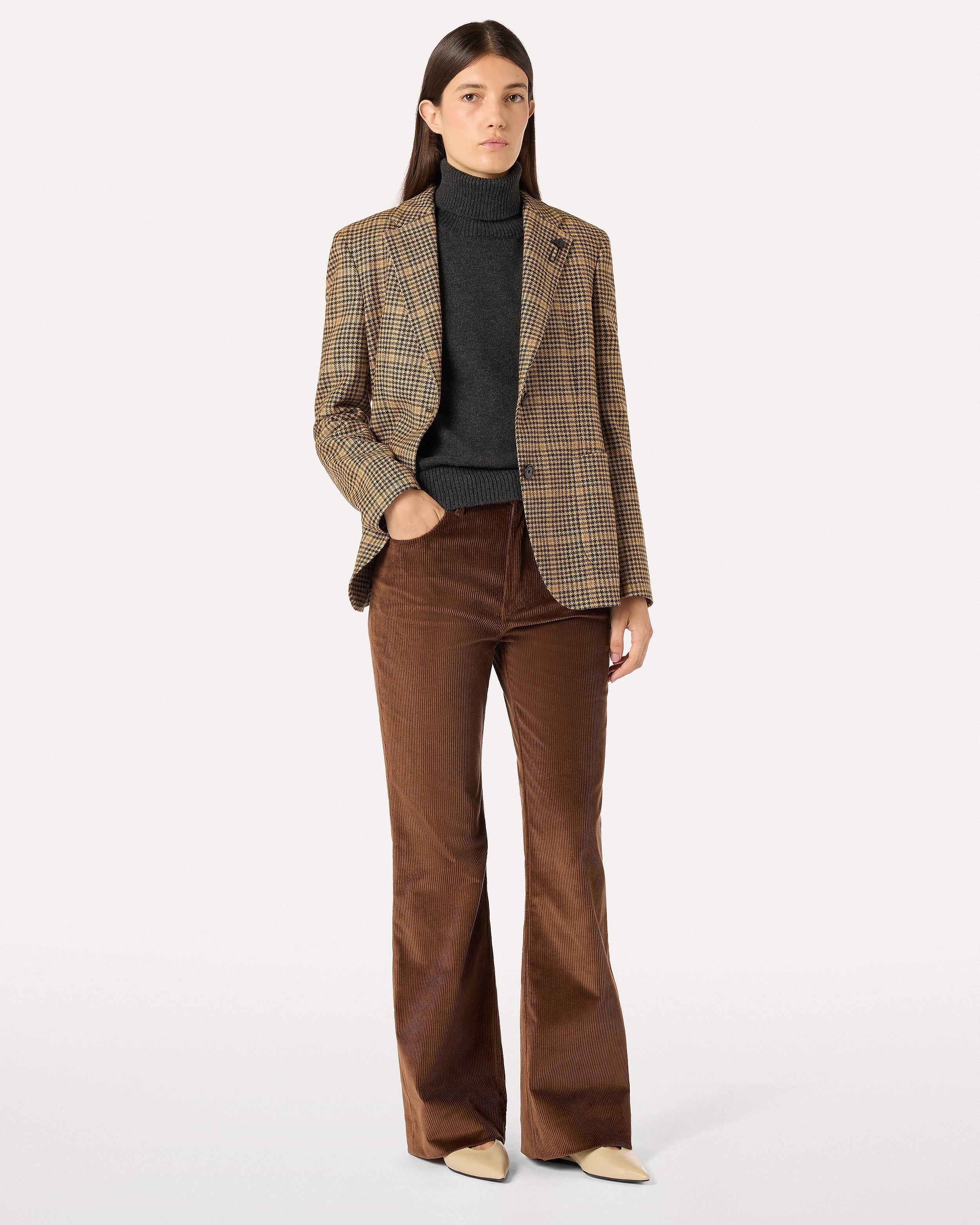 Anthracite turtleneck in pure virgin wool GREY Lardini 2