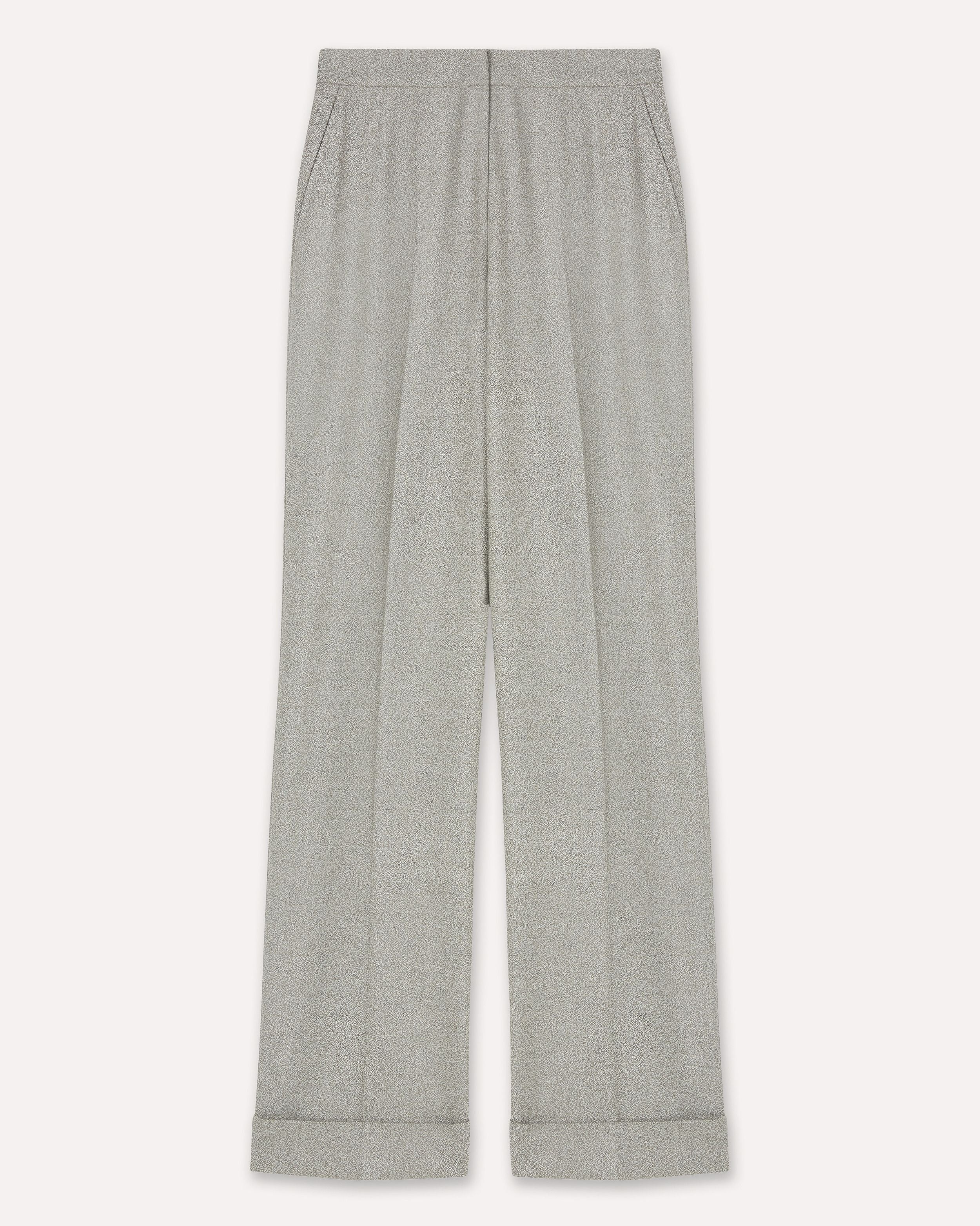 Pantalone grigio in lana viscosa stretch GREEN/BEIGE Lardini 1