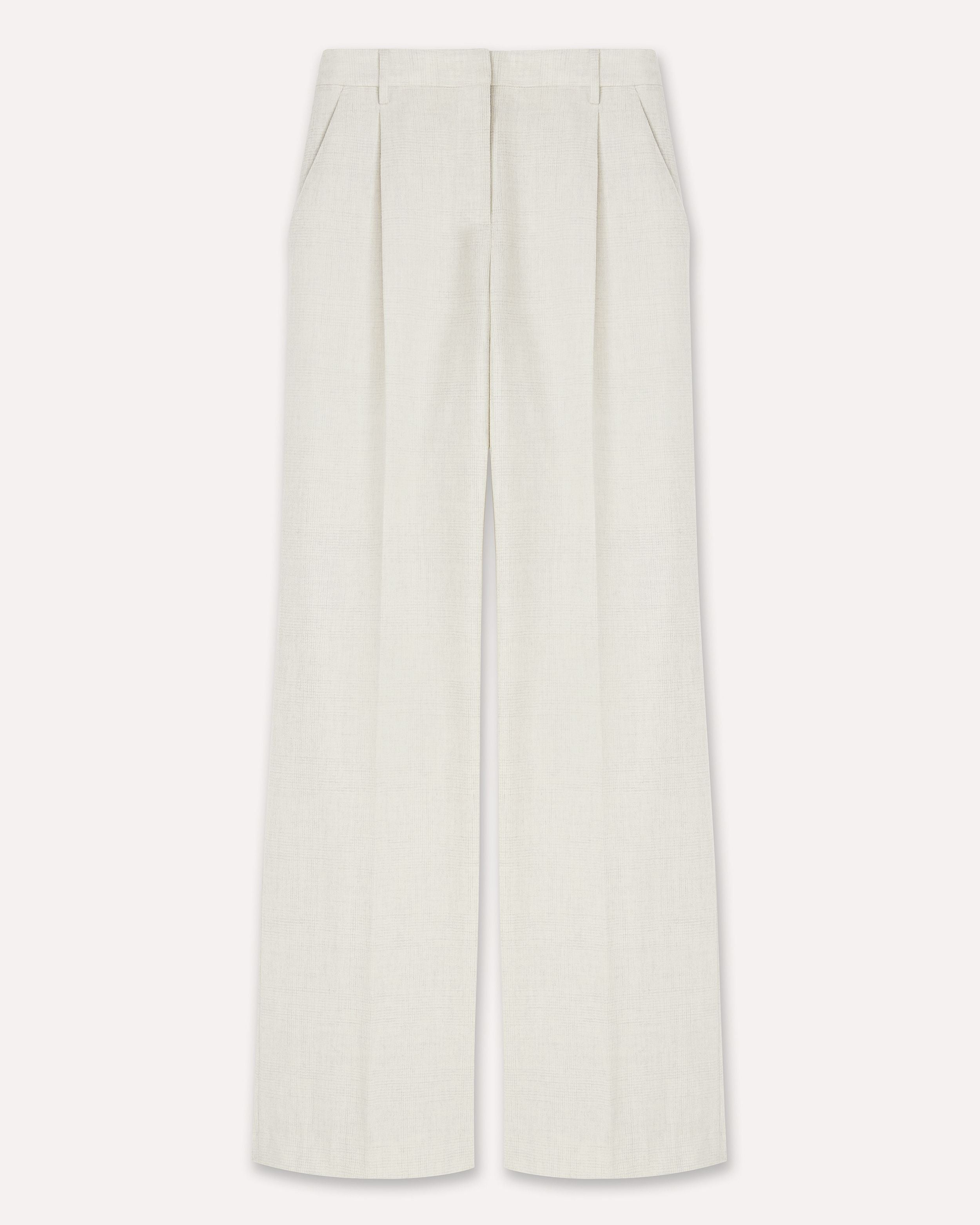 Ice-colored trousers in wool and cashmere CREAM/BEIGE Lardini 1