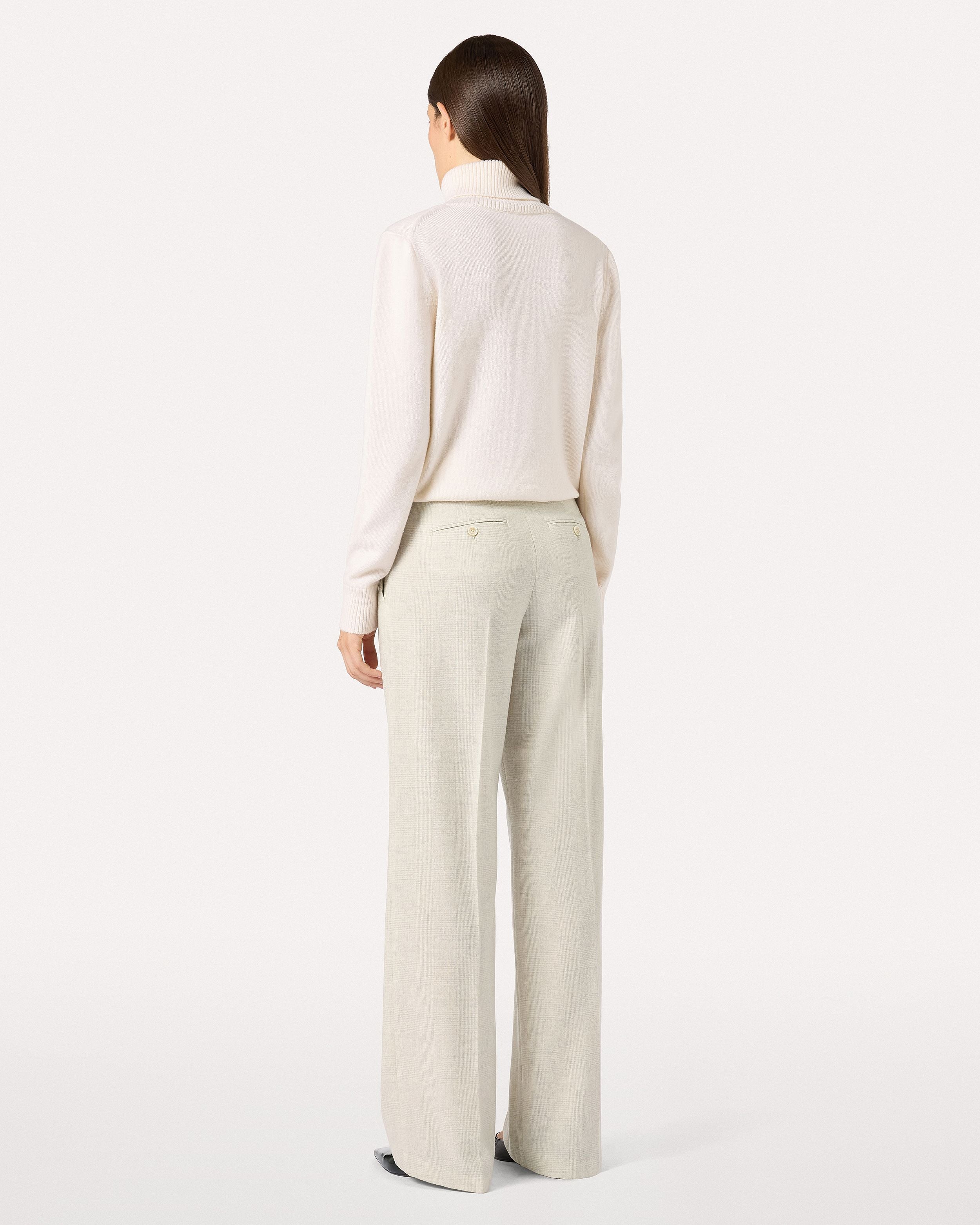Ice-colored trousers in wool and cashmere CREAM/BEIGE Lardini 5