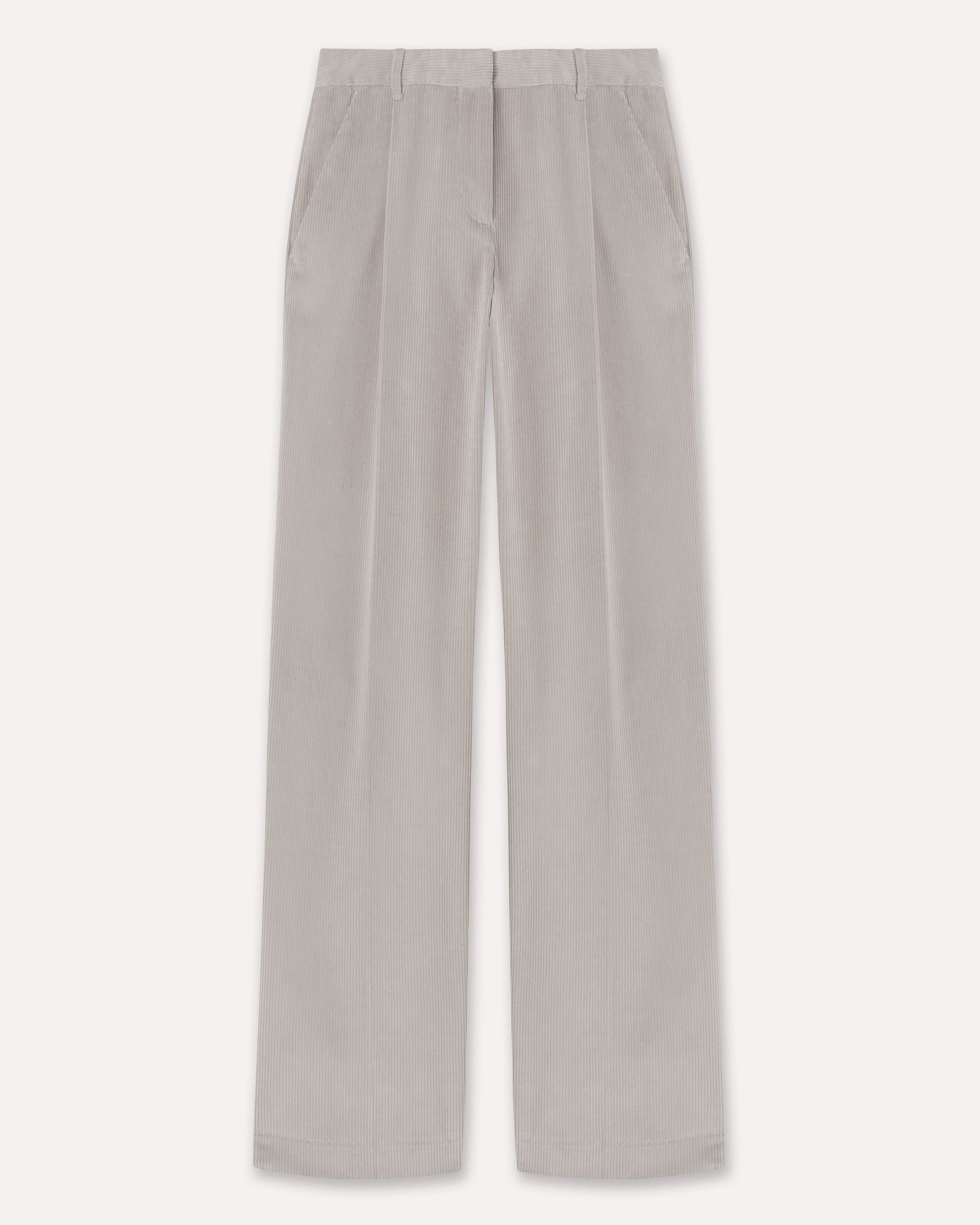 Pantalone grigio in velluto stretch a coste GREY Lardini 1