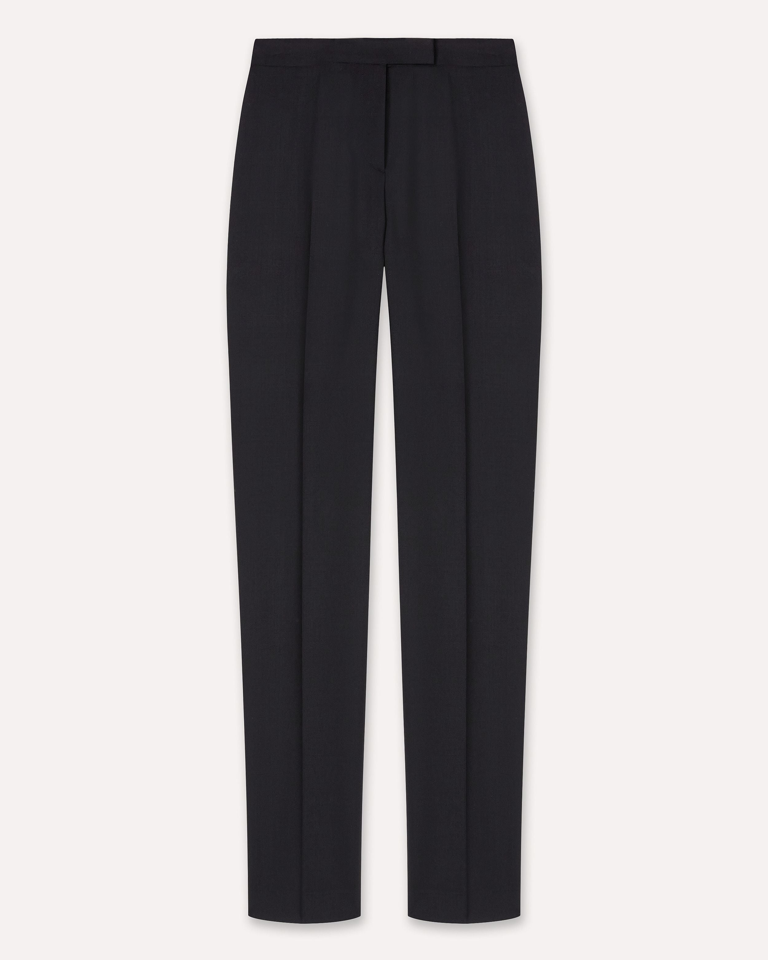 Pantalone nero in gabardine di lana stretch BLACK Lardini 1