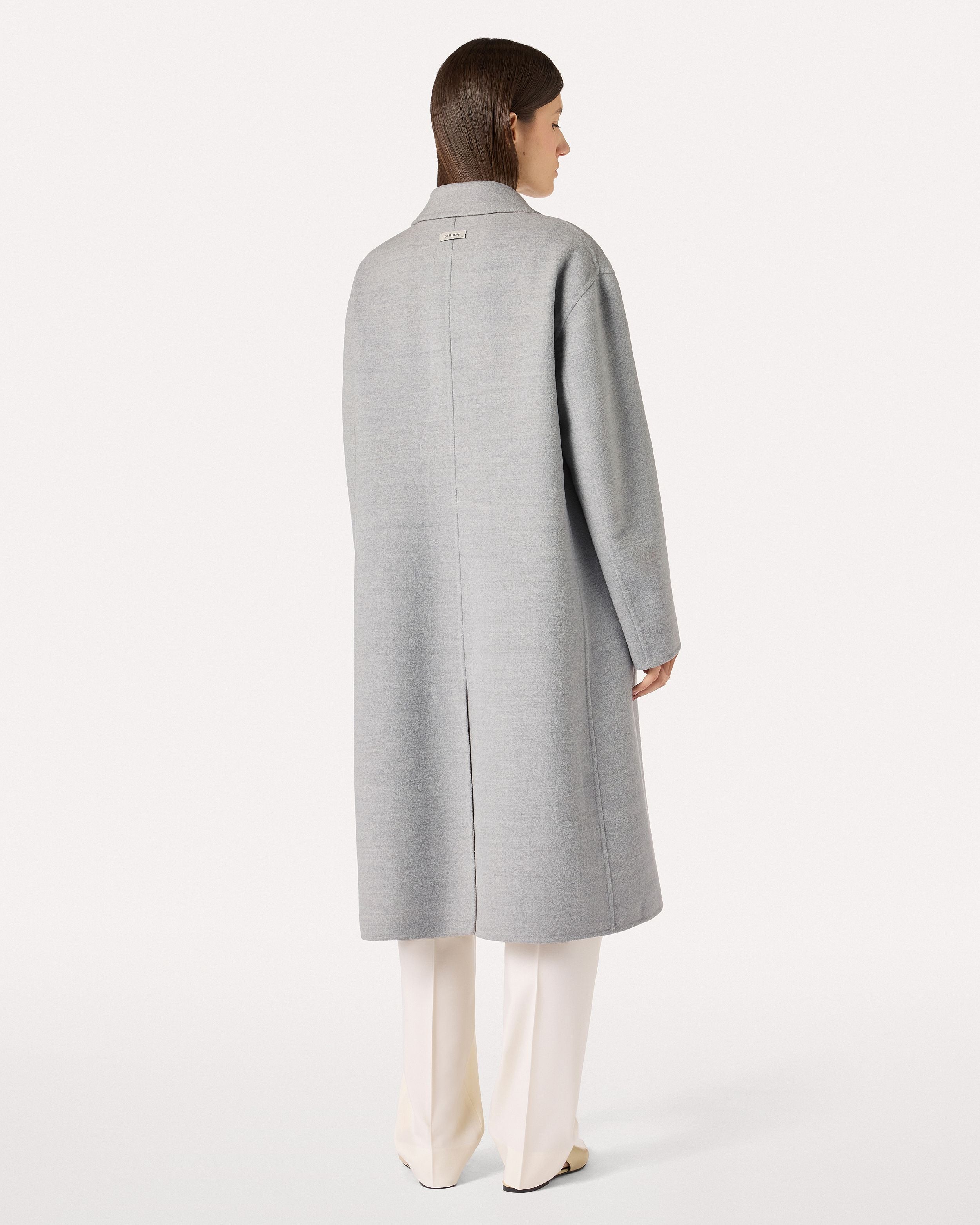 Cappotto monopetto grigio in lana double GREY/BEIGE Lardini 5