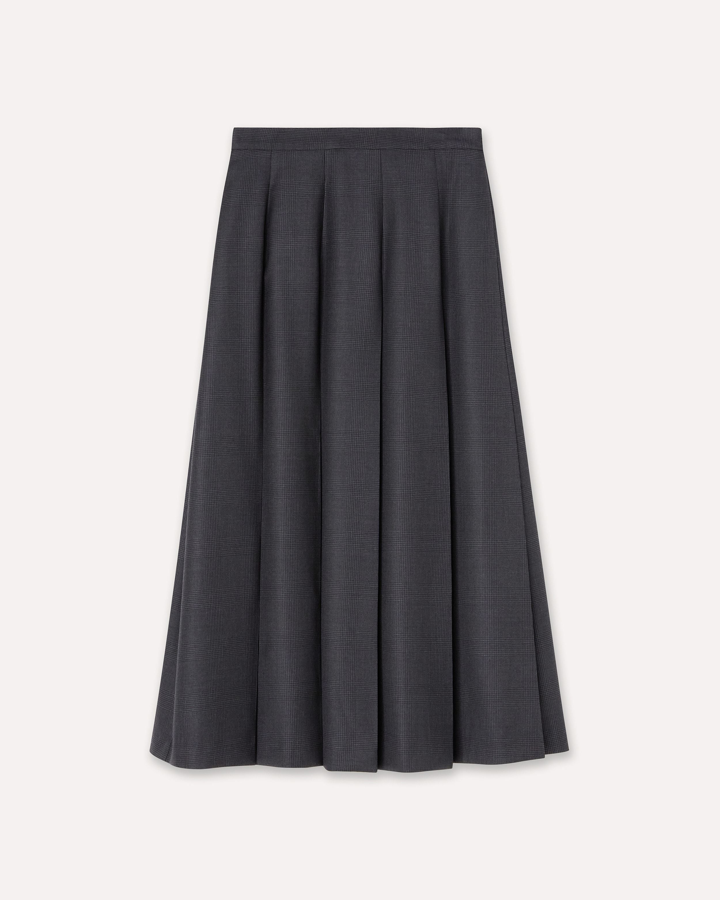 Gonna a pieghe midi color antracite GREY/BLACK Lardini 1