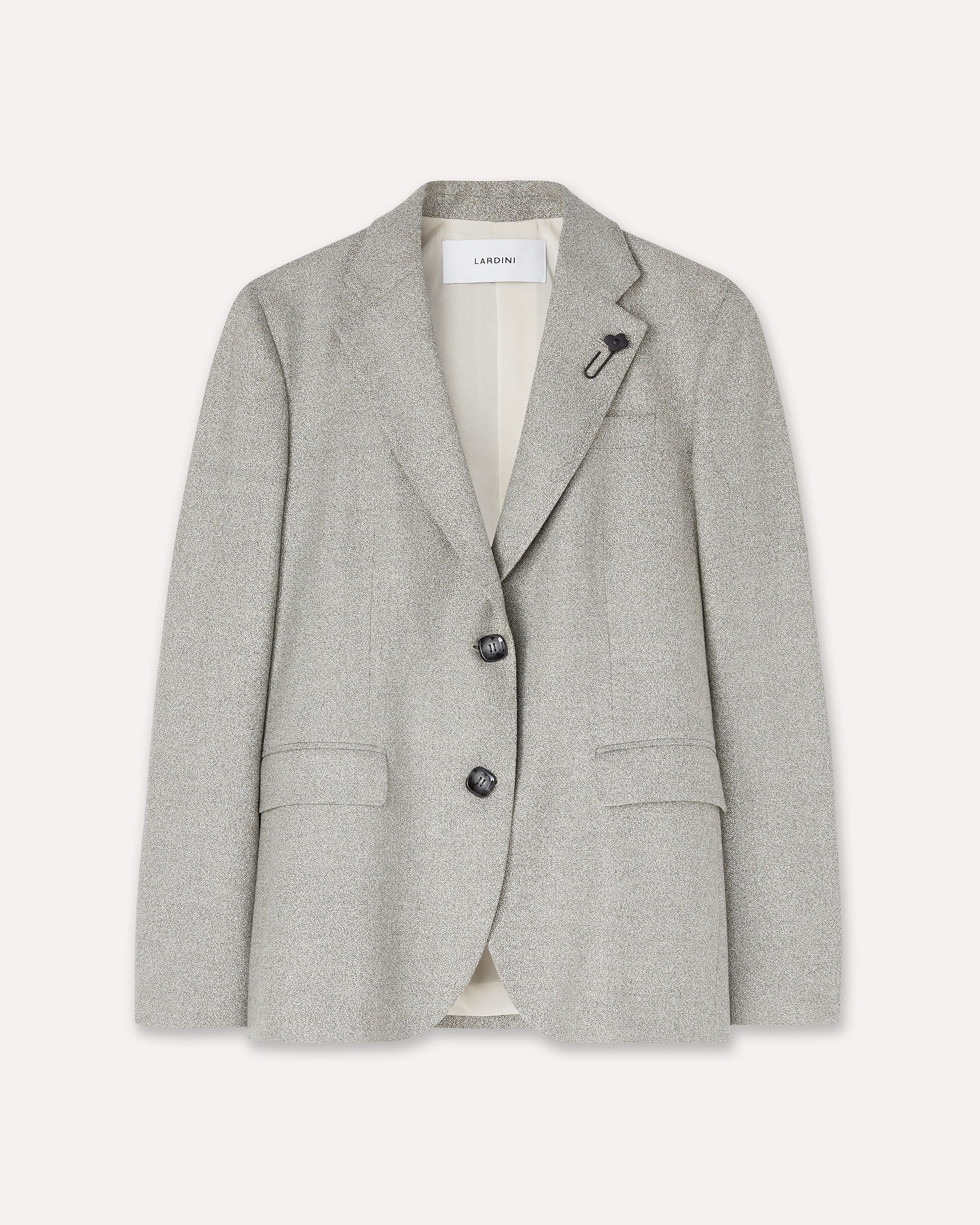 Giacca monopetto grigia in lana viscosa stretch GREEN/BEIGE Lardini 1