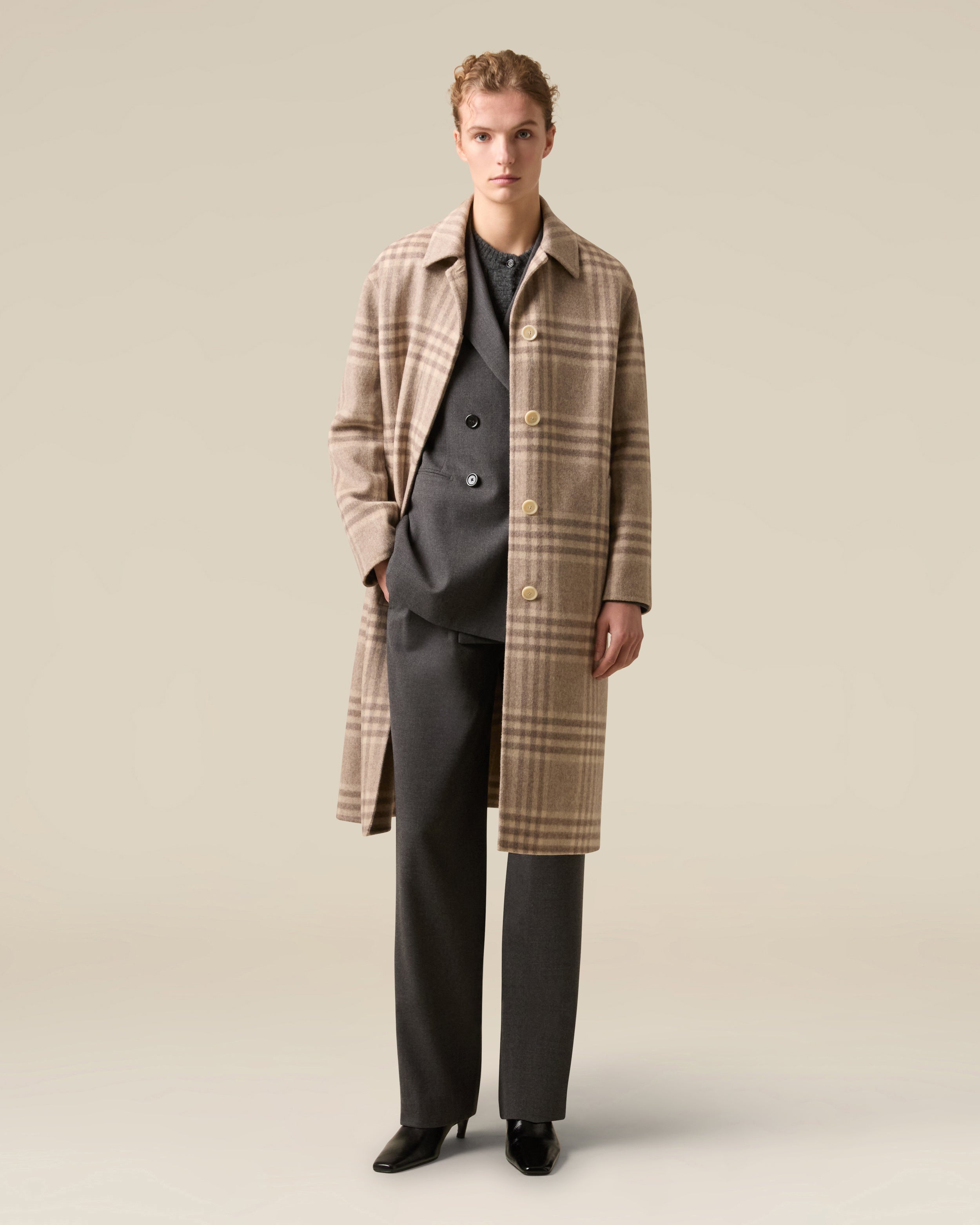 Grey double-breasted blazer GREY Lardini 2