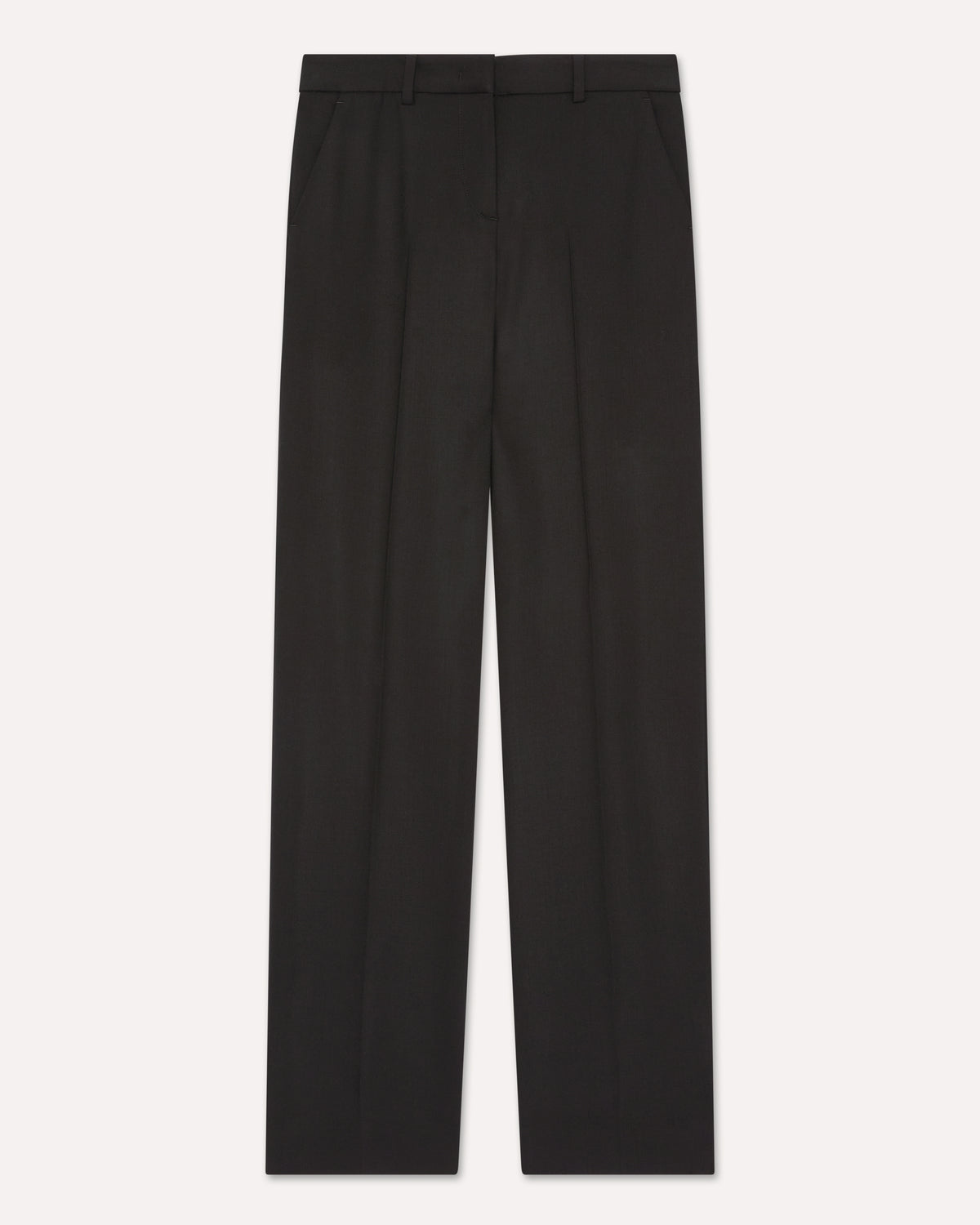 Black wool gabardine trousers BLACK Lardini 1