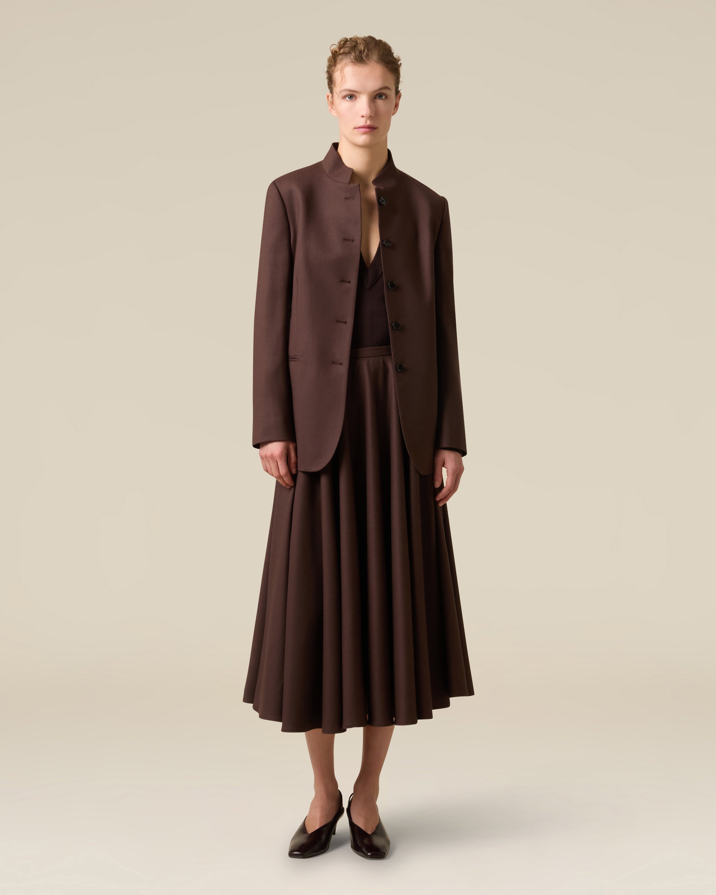 Brown oversized sweater in wool and cashmere BROWN Lardini 2