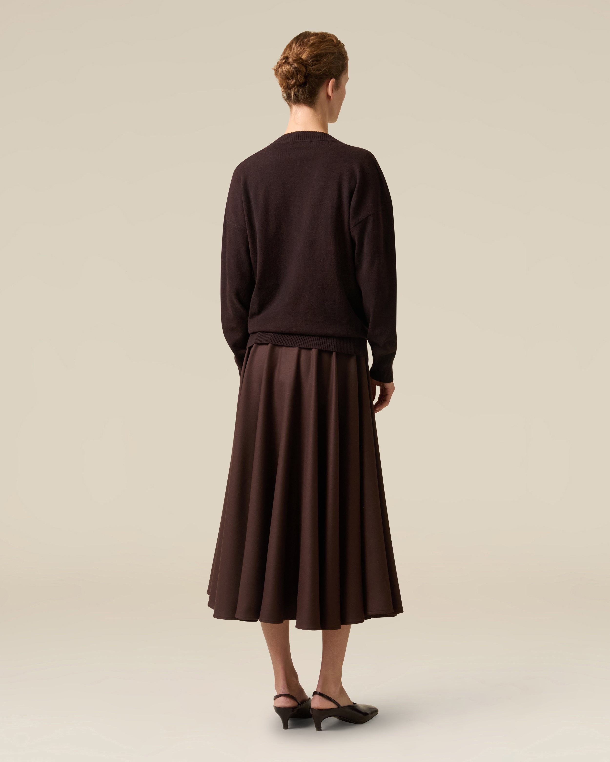 Brown oversized sweater in wool and cashmere BROWN Lardini 5