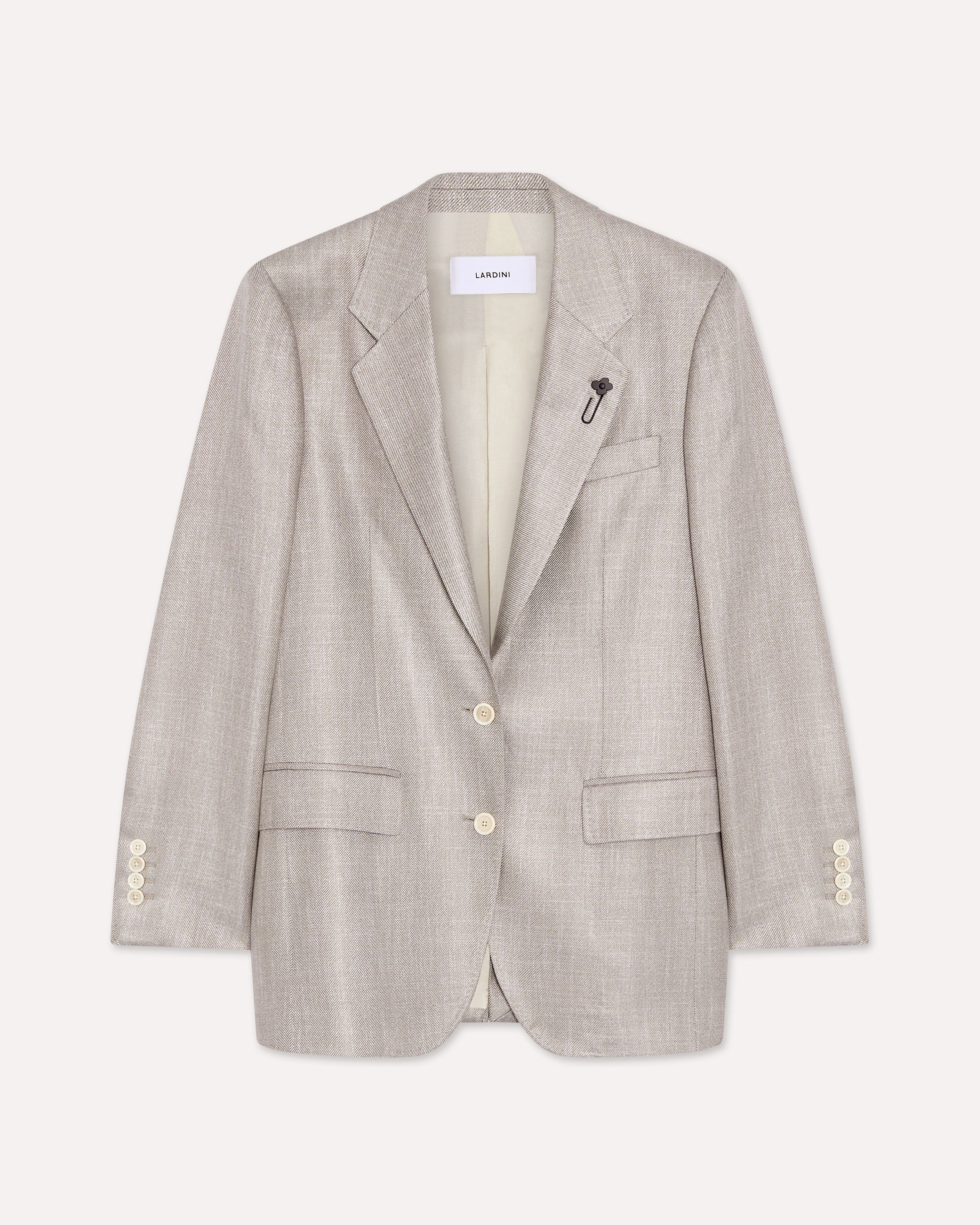 Ivory blazer CREAM/SKY BLUE Lardini
