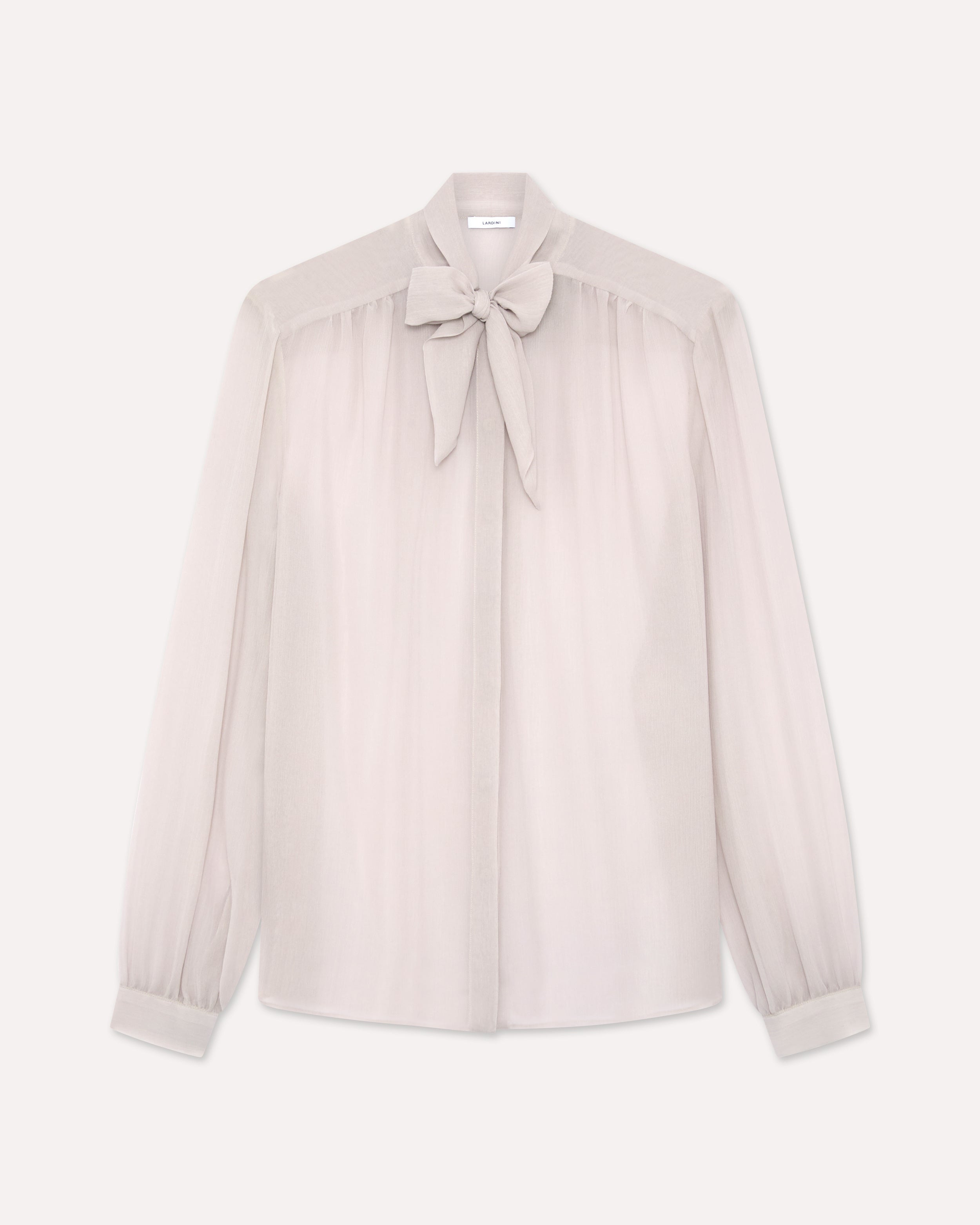 Grey silk crepon shirt GREY Lardini 1