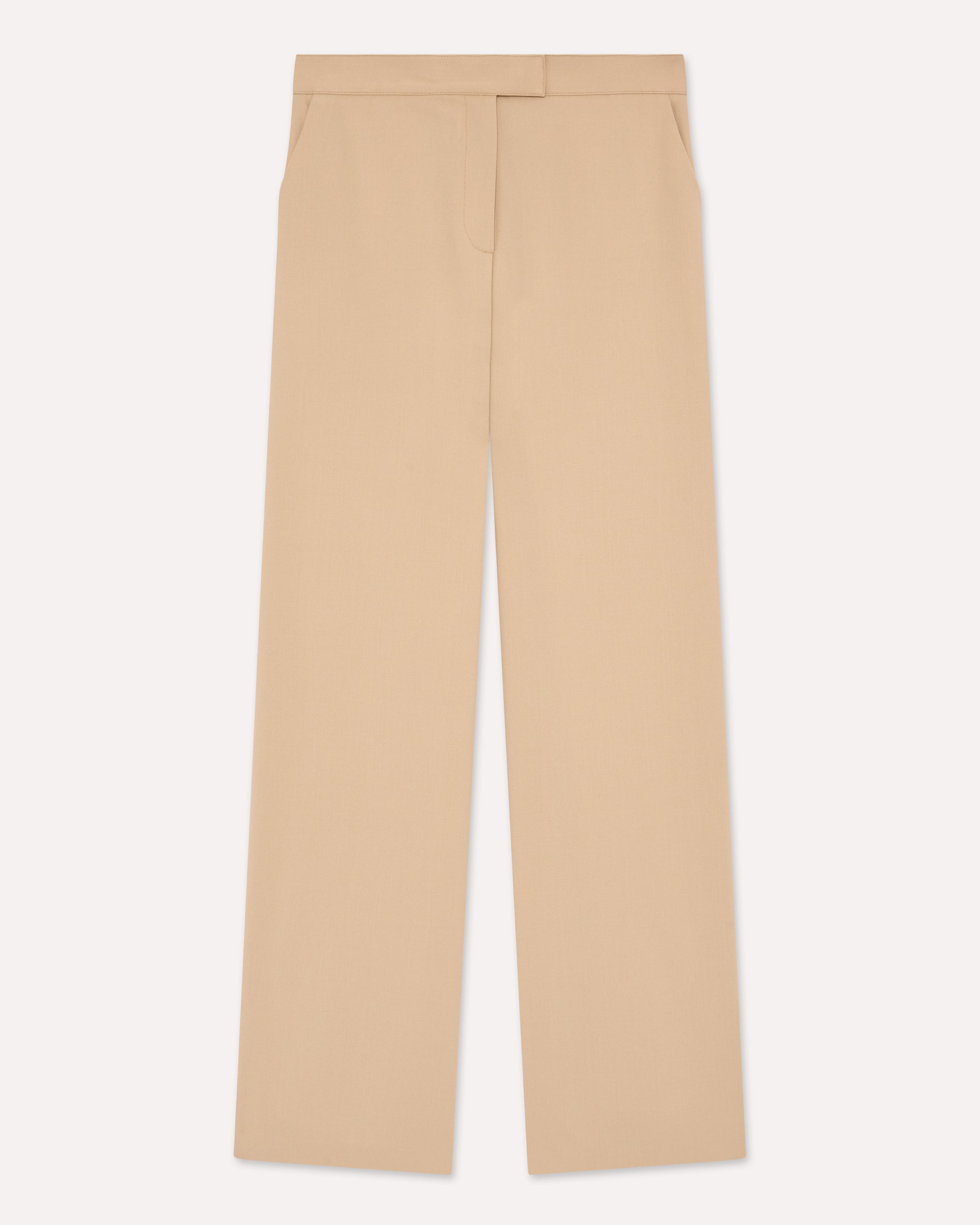 Beige wool gabardine trousers BEIGE Lardini 1