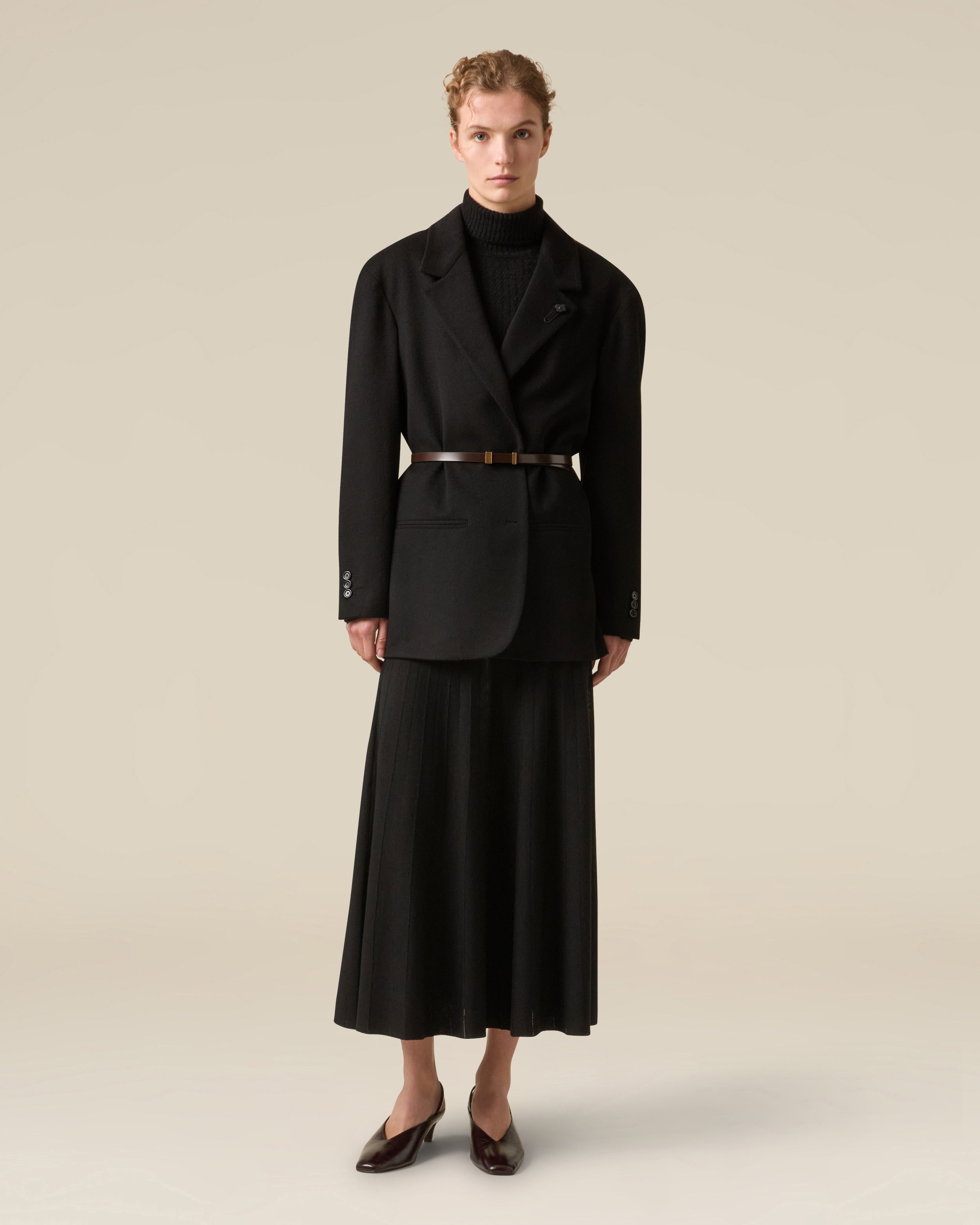 Gonna midi nera BLACK Lardini 2