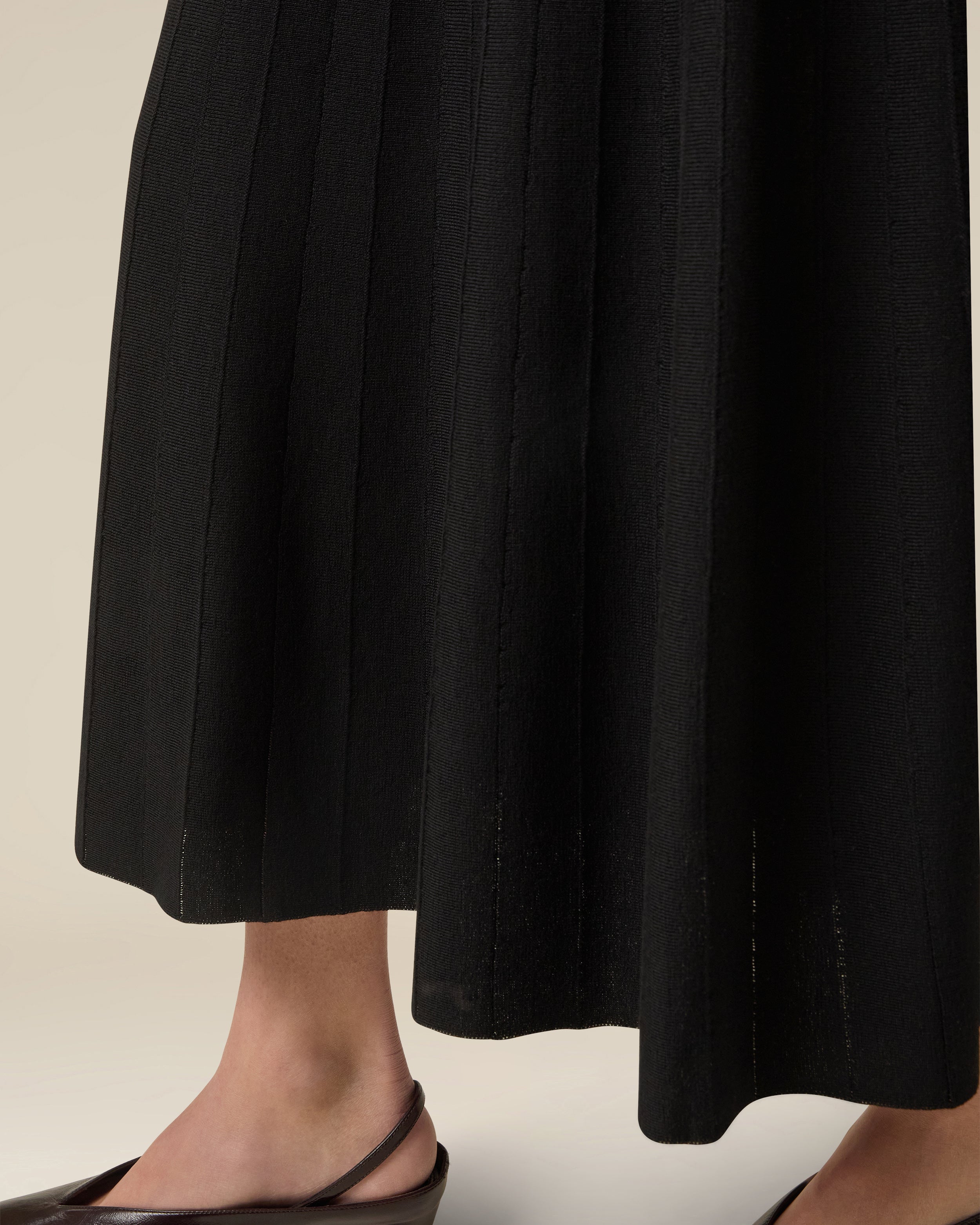 Gonna midi nera BLACK Lardini 3