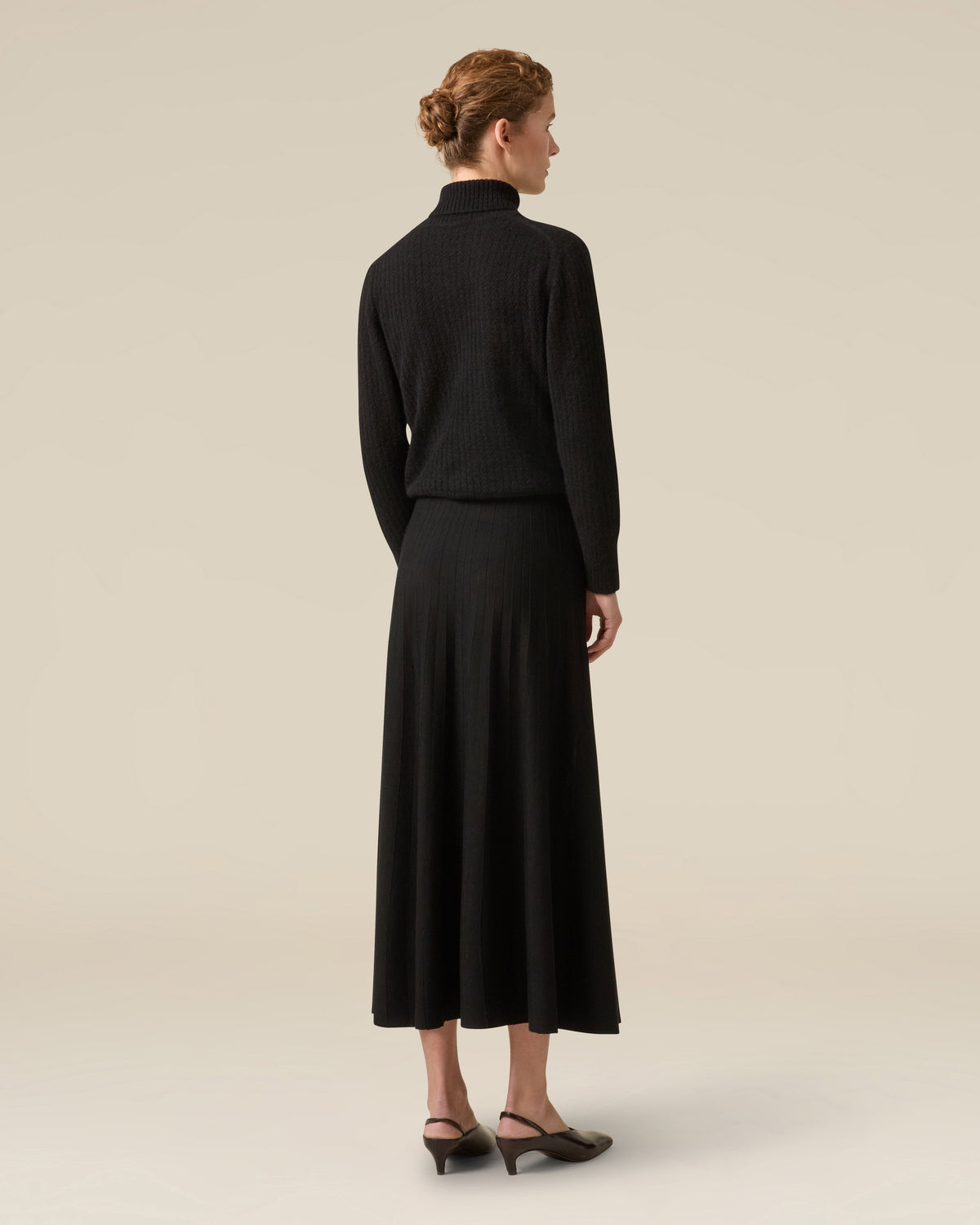 Gonna midi nera BLACK Lardini 5