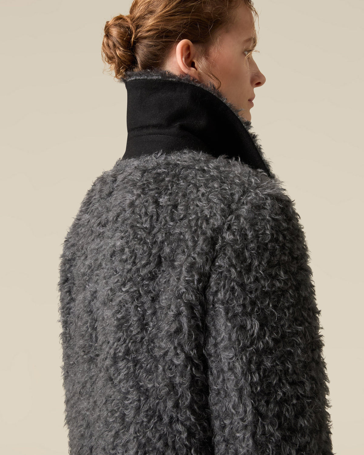 Short grey coat GREY Lardini 3
