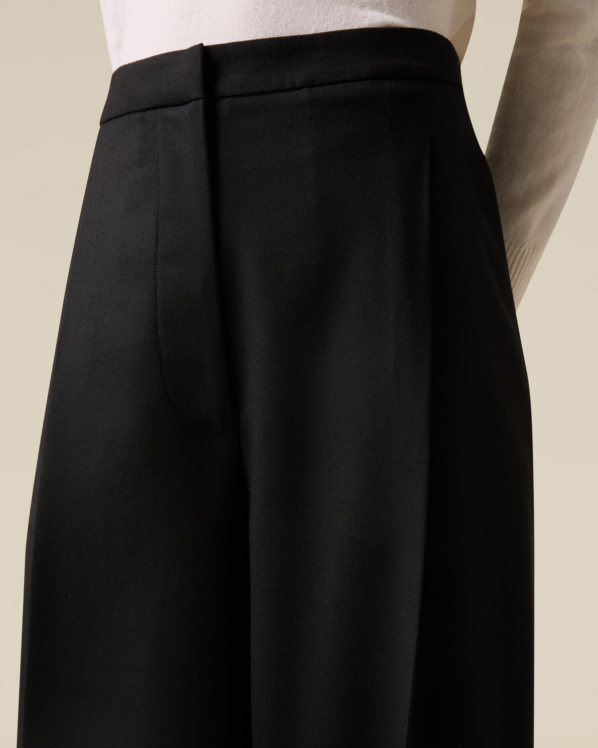 Black flannel trousers BLACK Lardini 3
