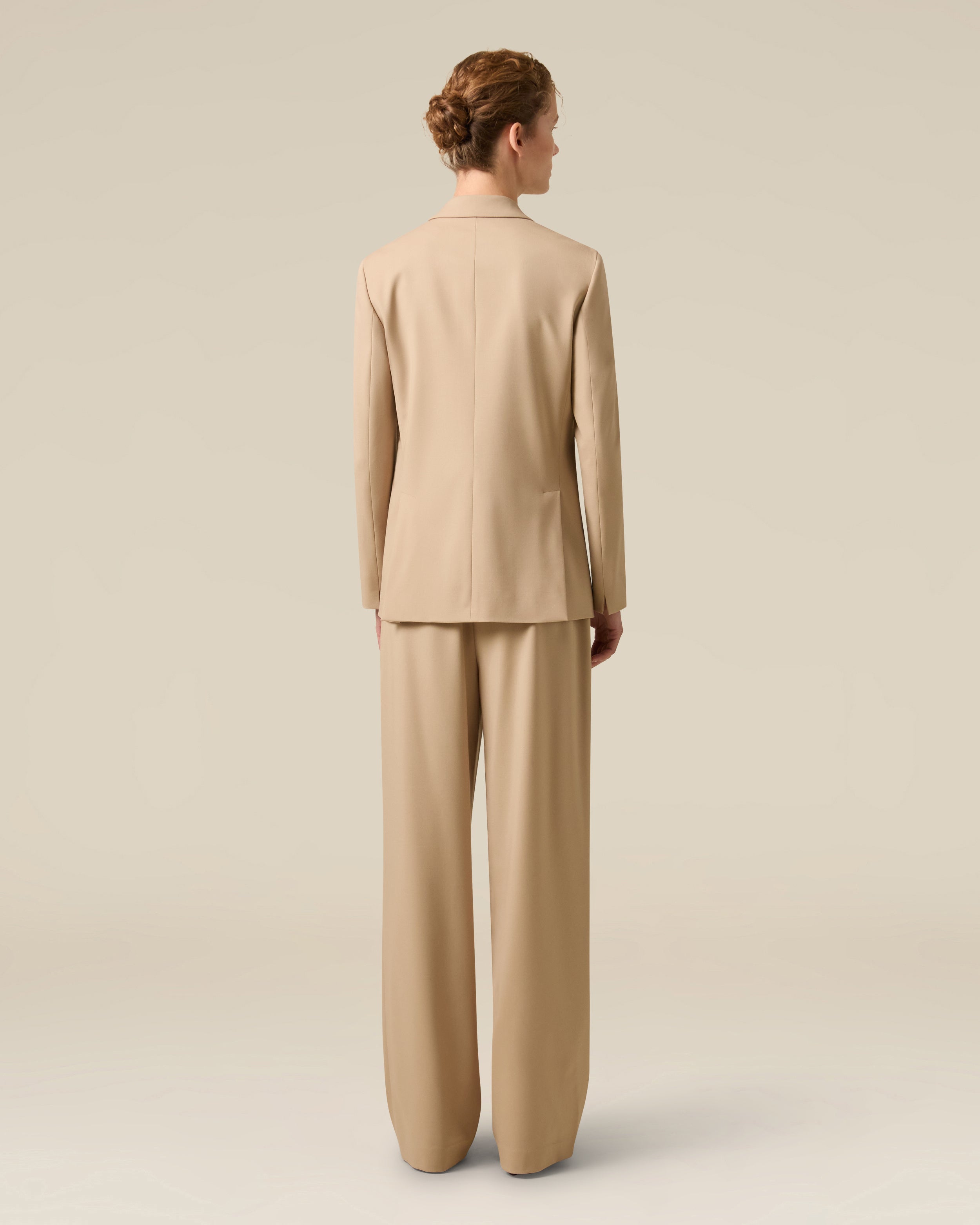 Beige wool gabardine blazer BEIGE Lardini 5