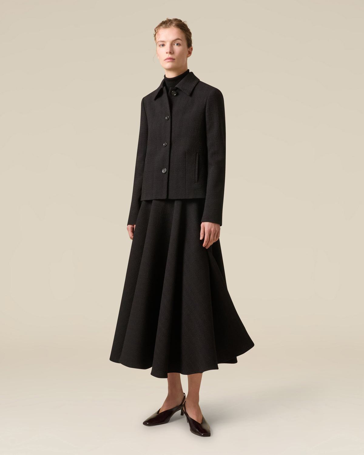 Black short jacket BLACK Lardini 2