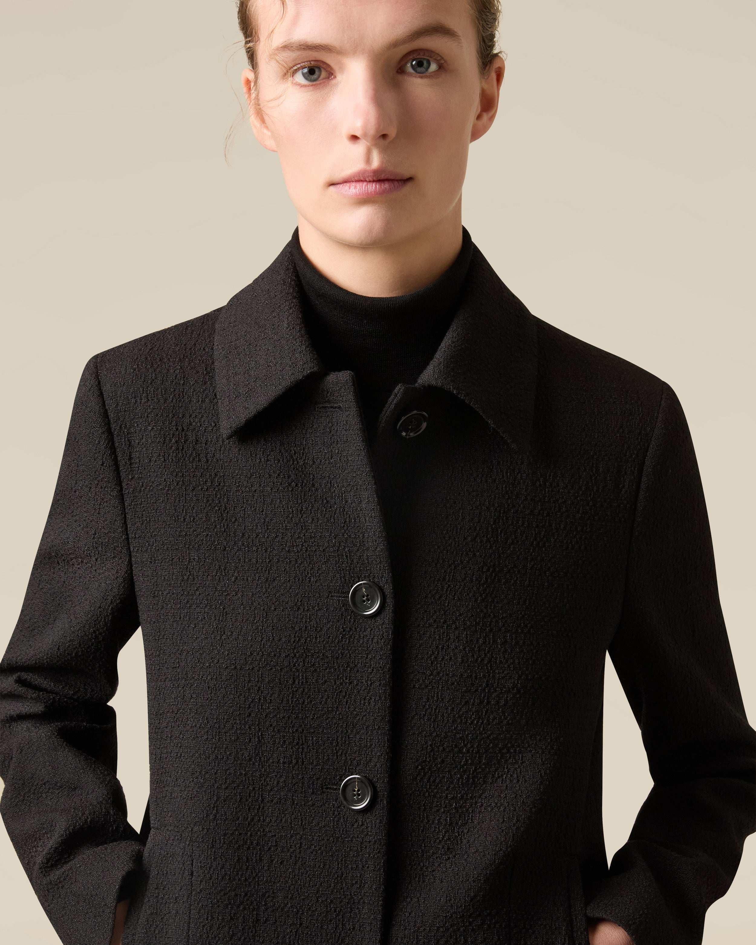 Black short jacket BLACK Lardini 3