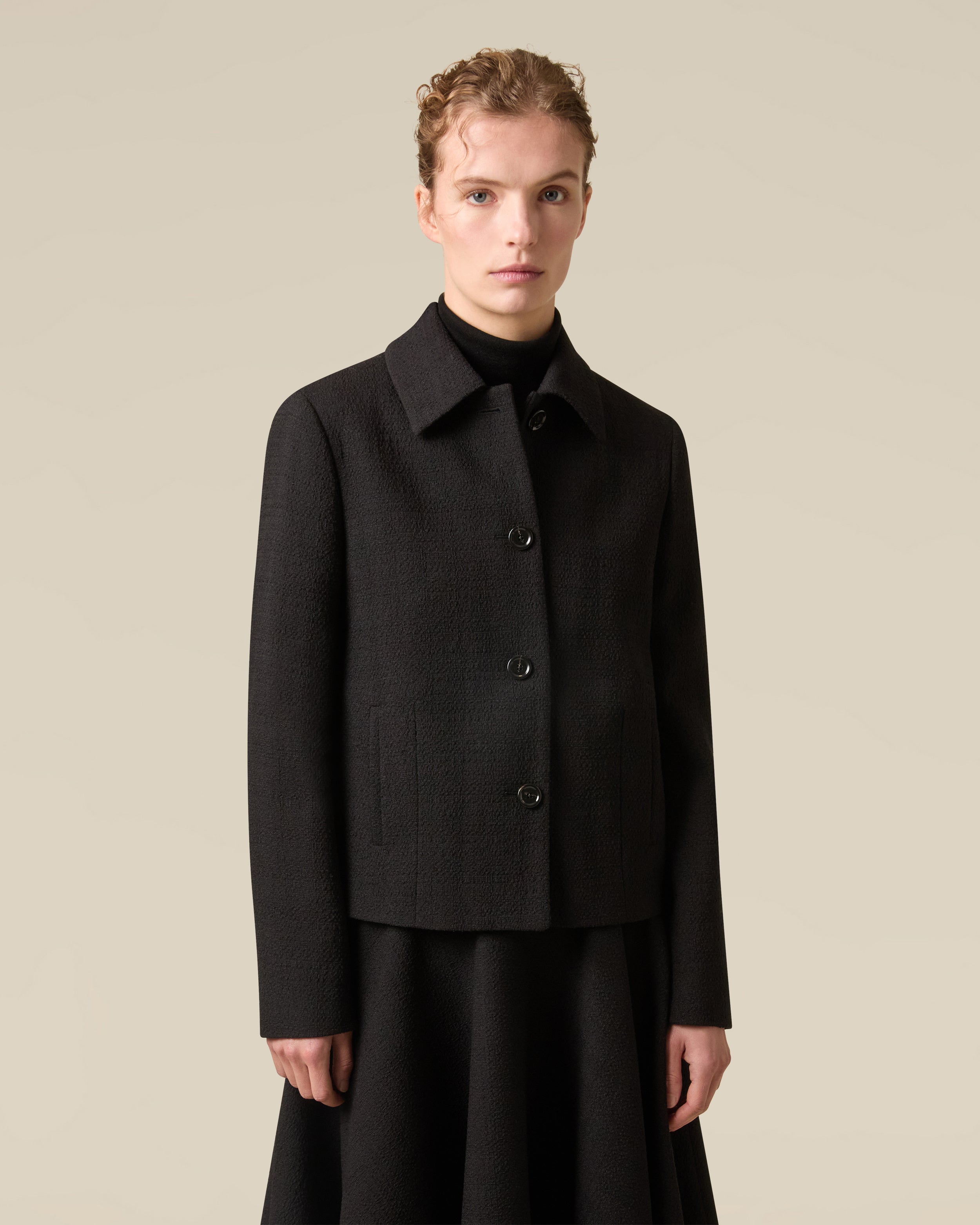 Black short jacket BLACK Lardini 4