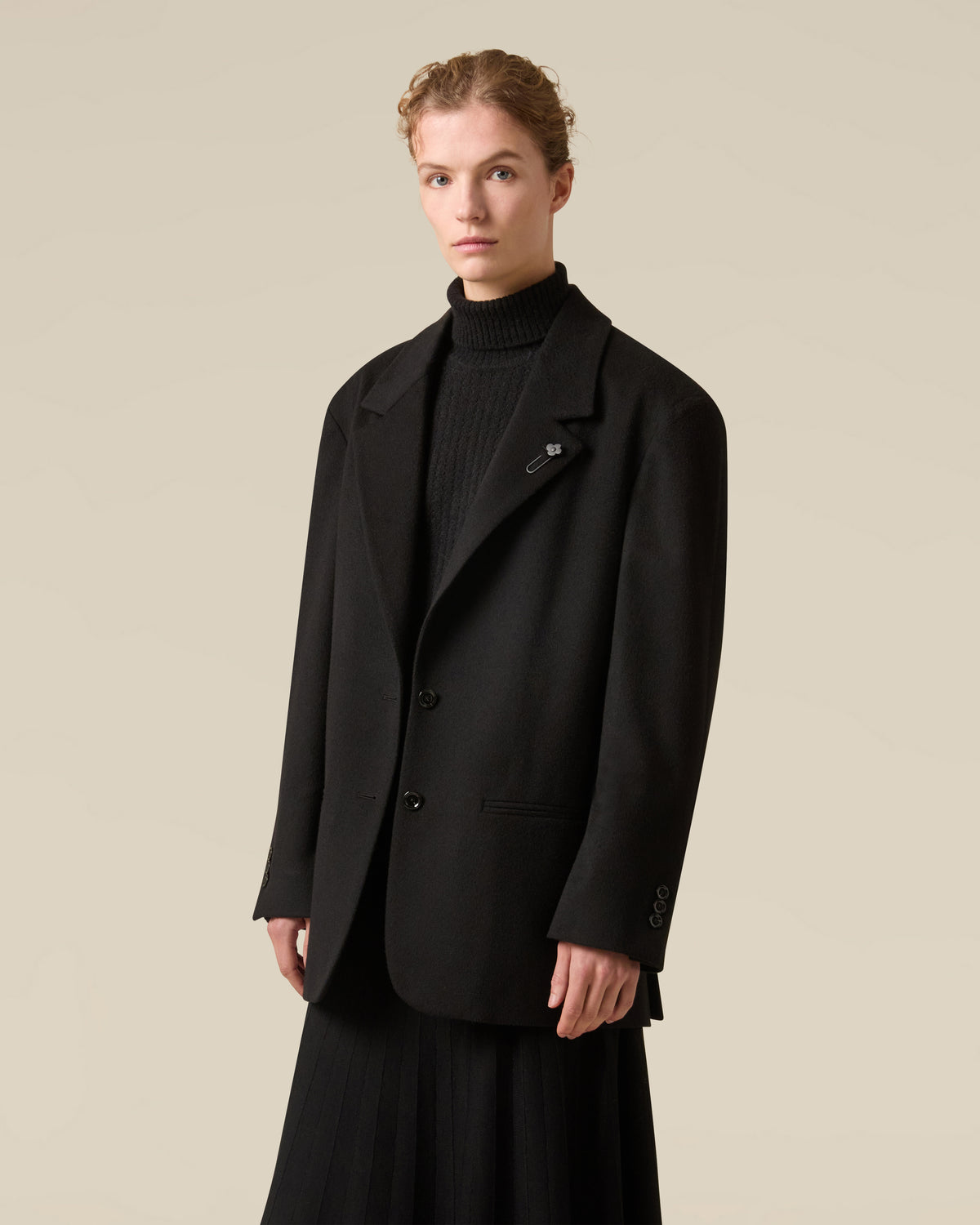 Black single-breasted blazer BLACK Lardini 4