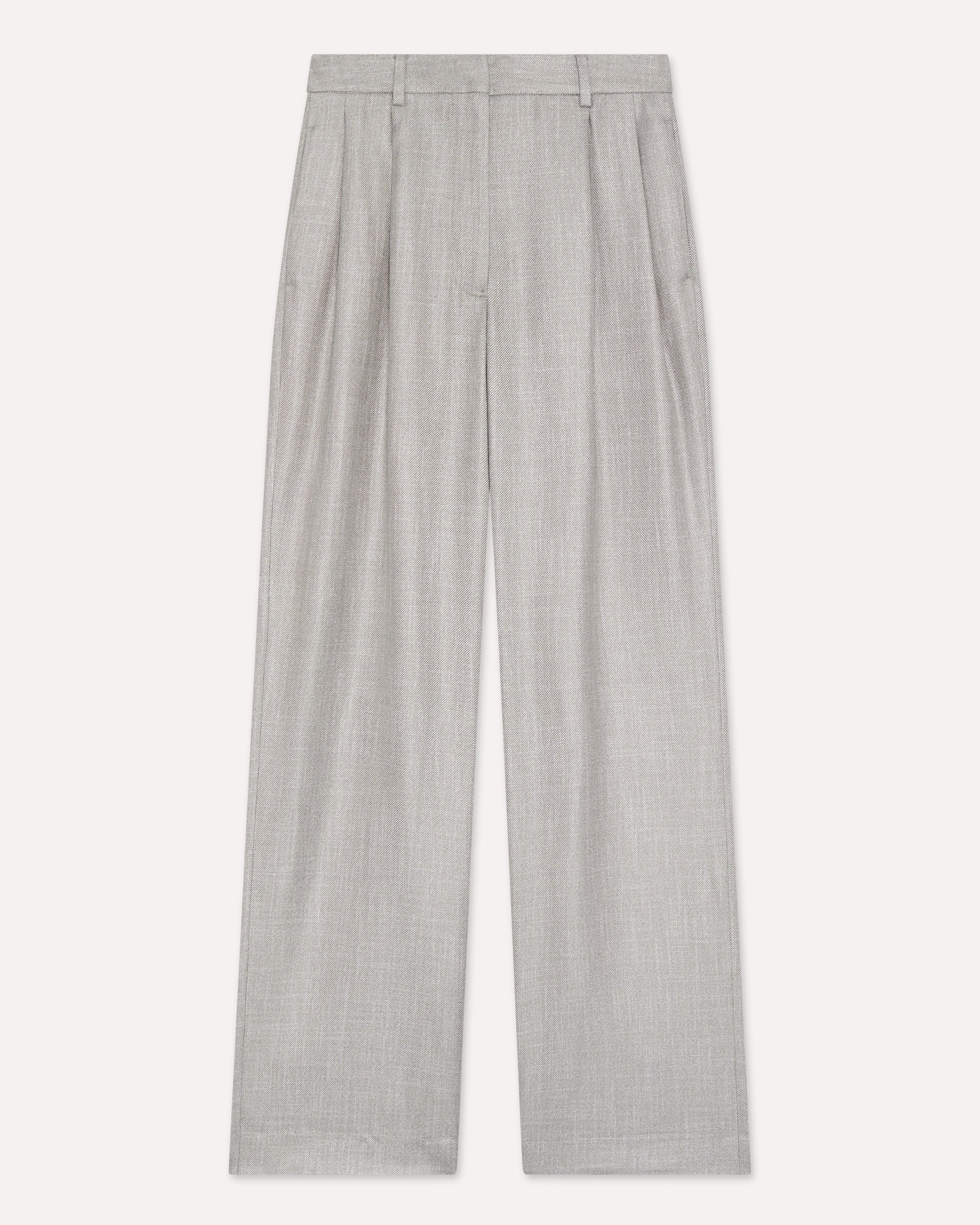 Ivory gabardine trousers CREAM/SKY BLUE Lardini
