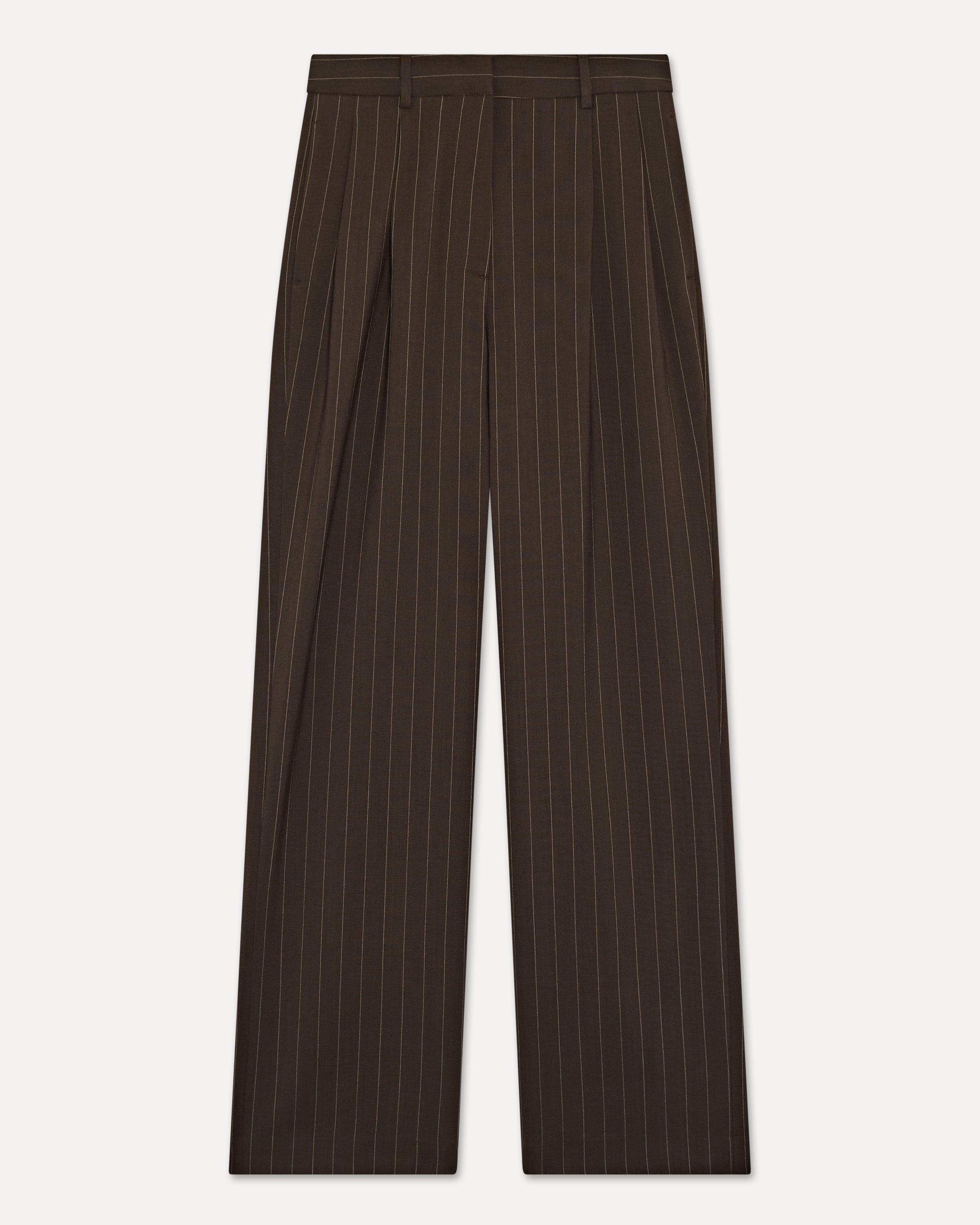 Brown pinstripe trousers BROWN/BEIGE Lardini