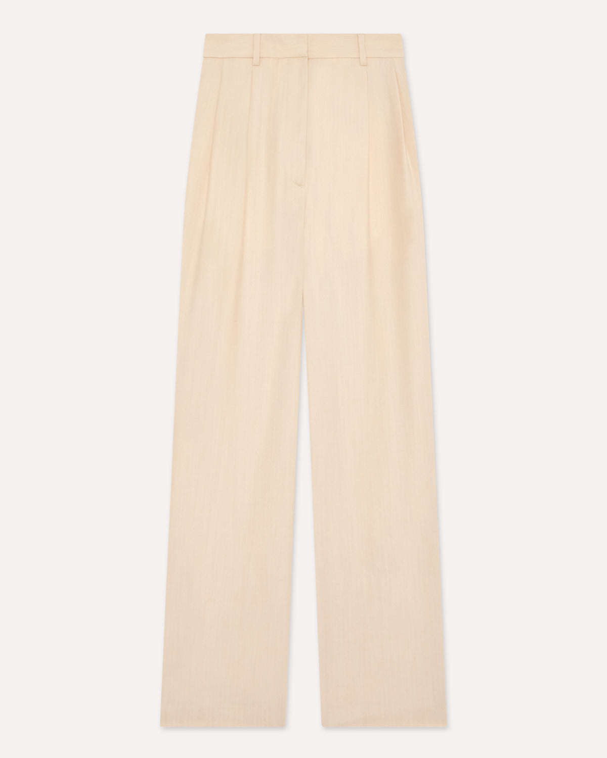 Ivory wool and cashmere trousers CREAM Lardini 1