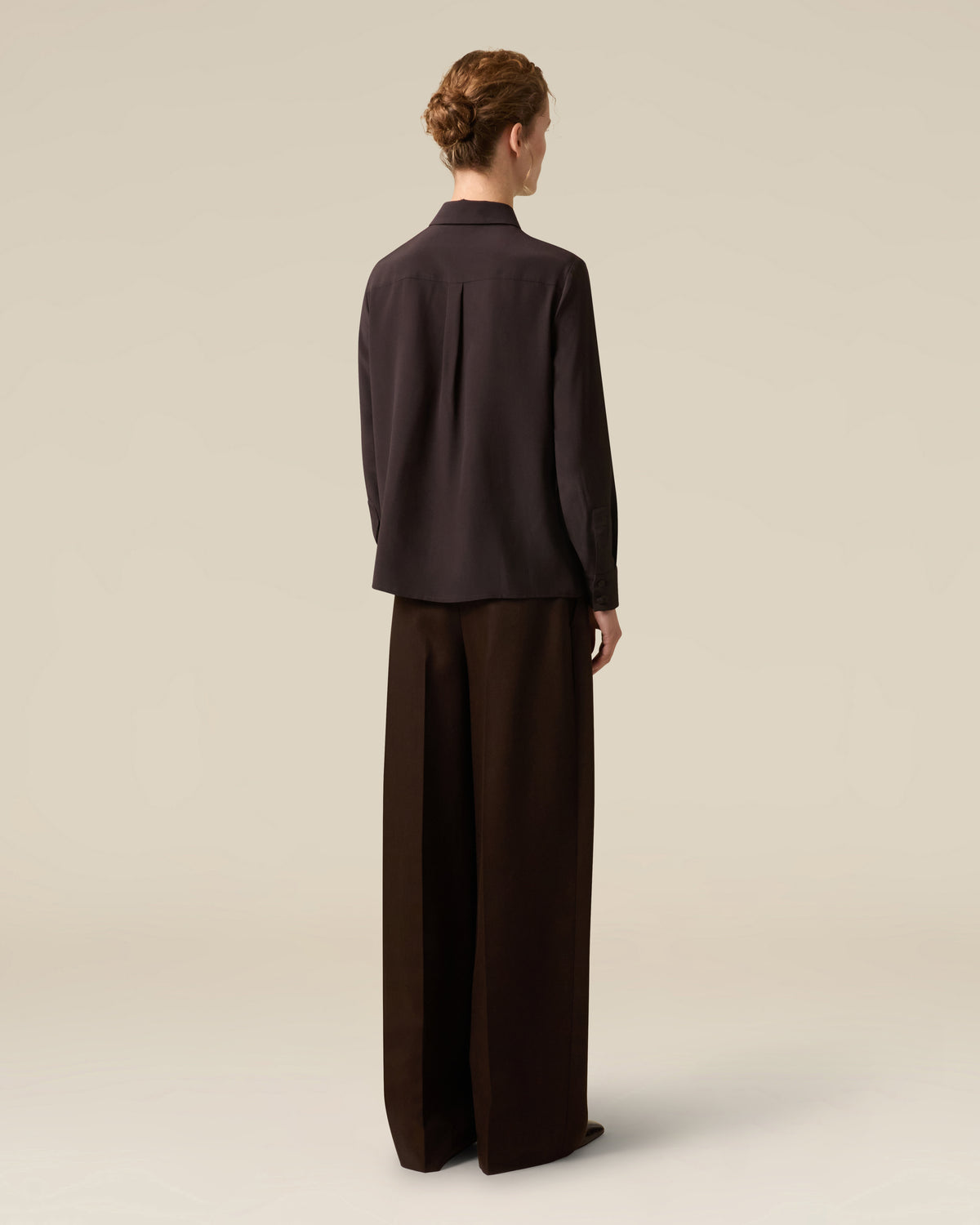 Camicia in seta marrone BROWN Lardini 5