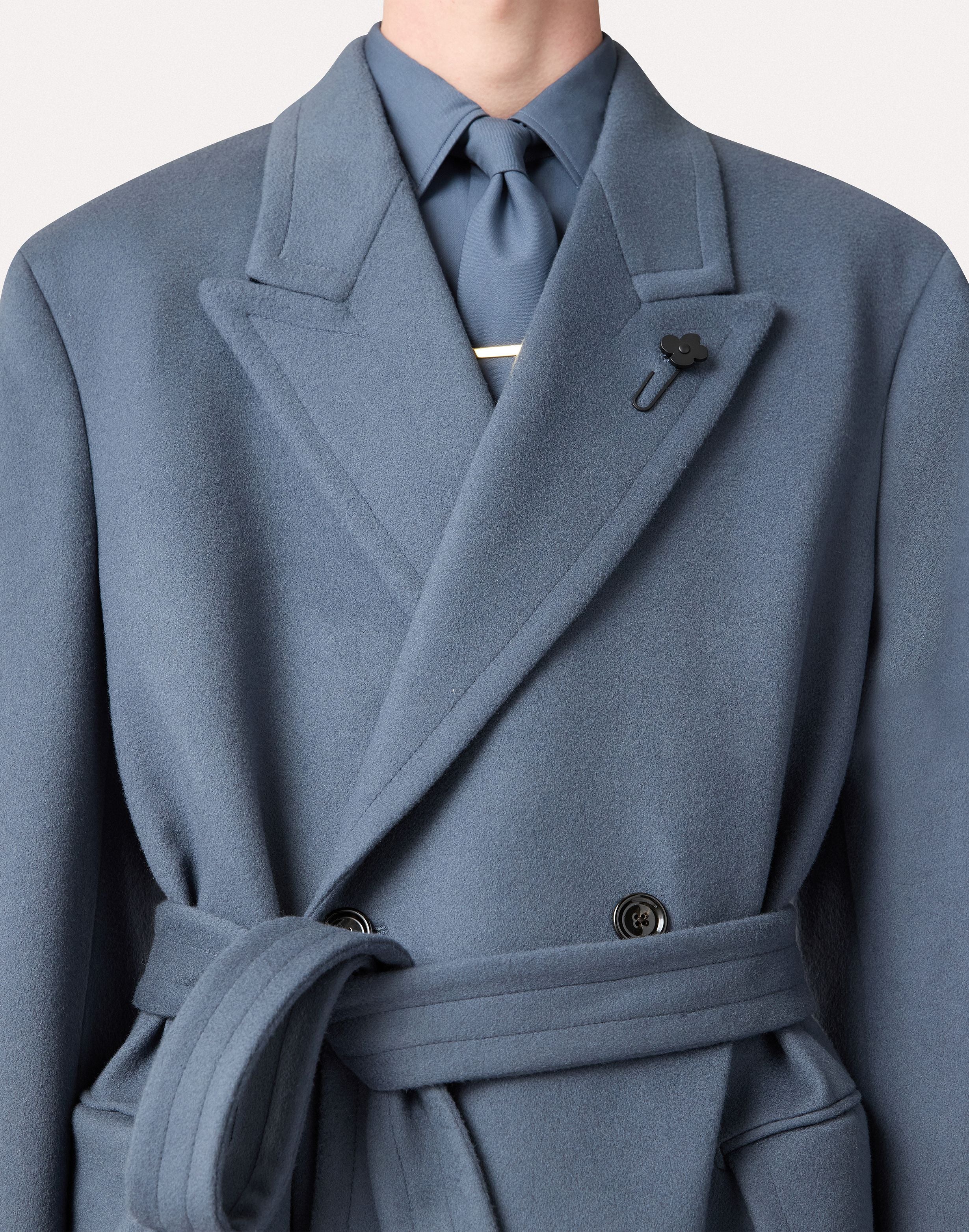 Cappotto avio doppiopetto in lana AIR FORCE BLUE Lardini 3