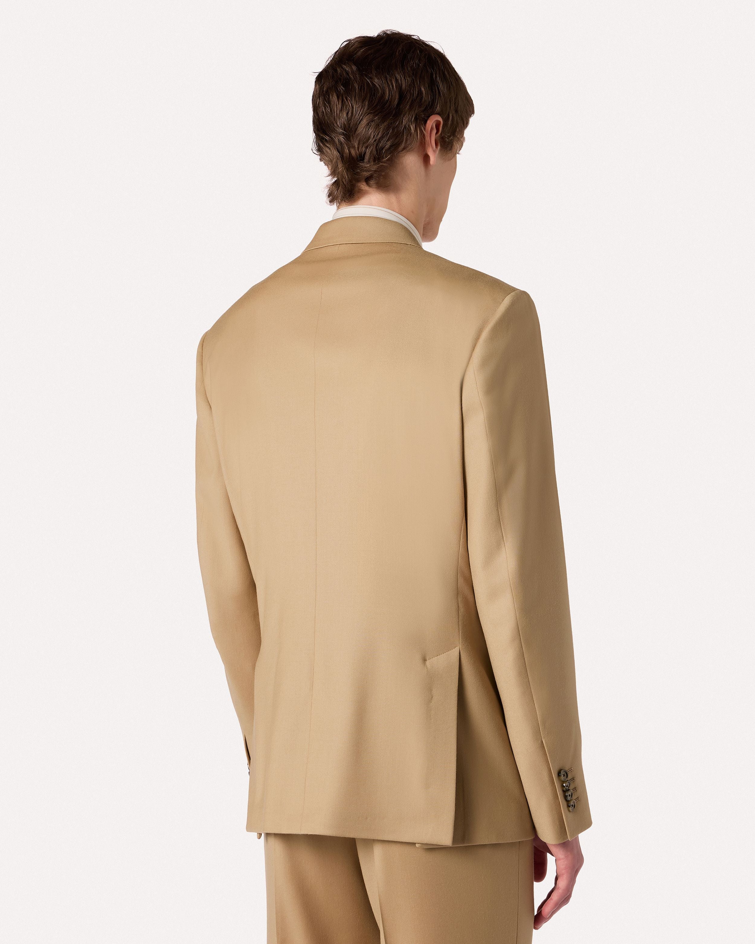 Giacca doppiopetto cammello in flanella stretch CAMEL Lardini 5