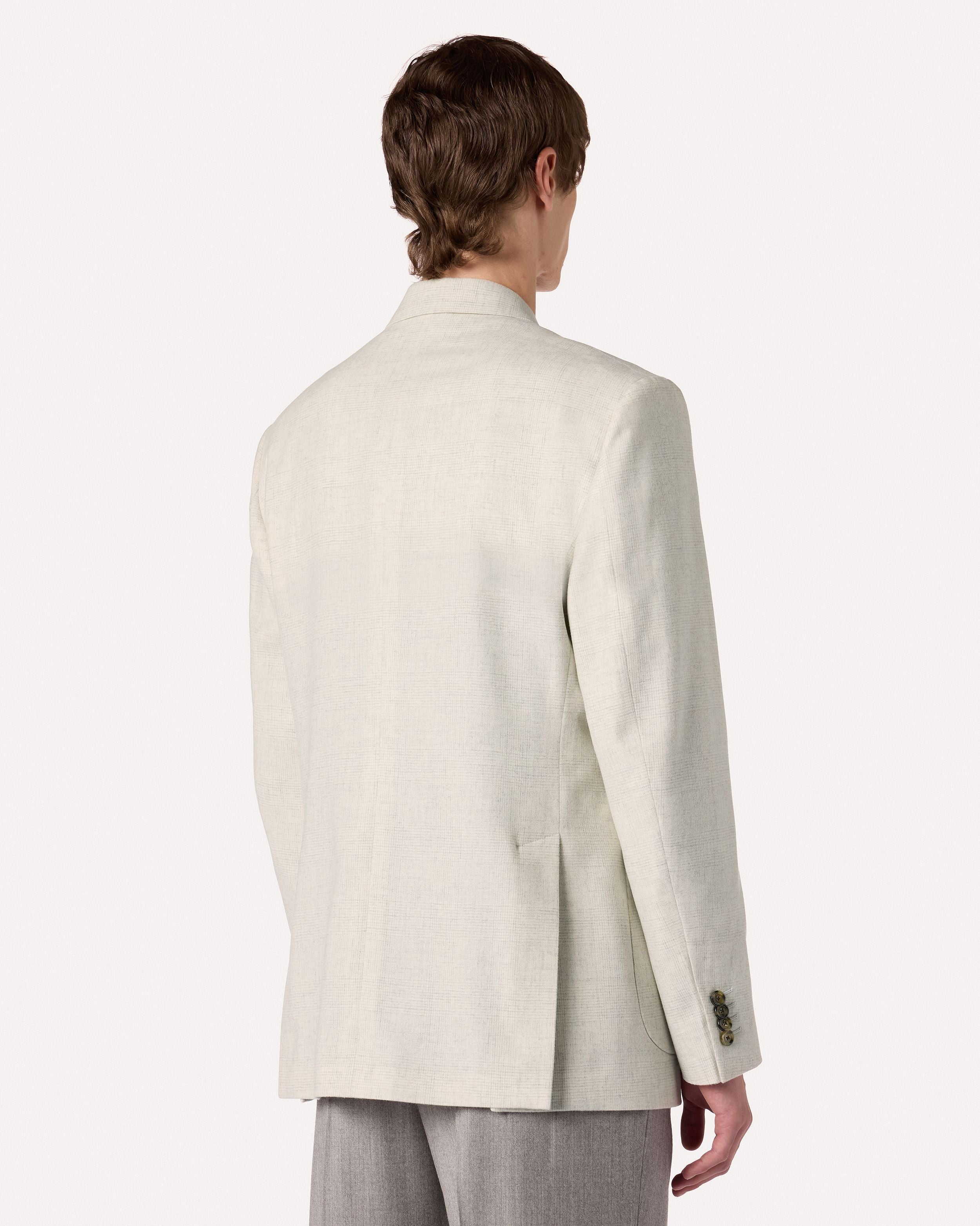 Giacca doppiopetto panna in lana e cashmere CREAM/BEIGE Lardini 5