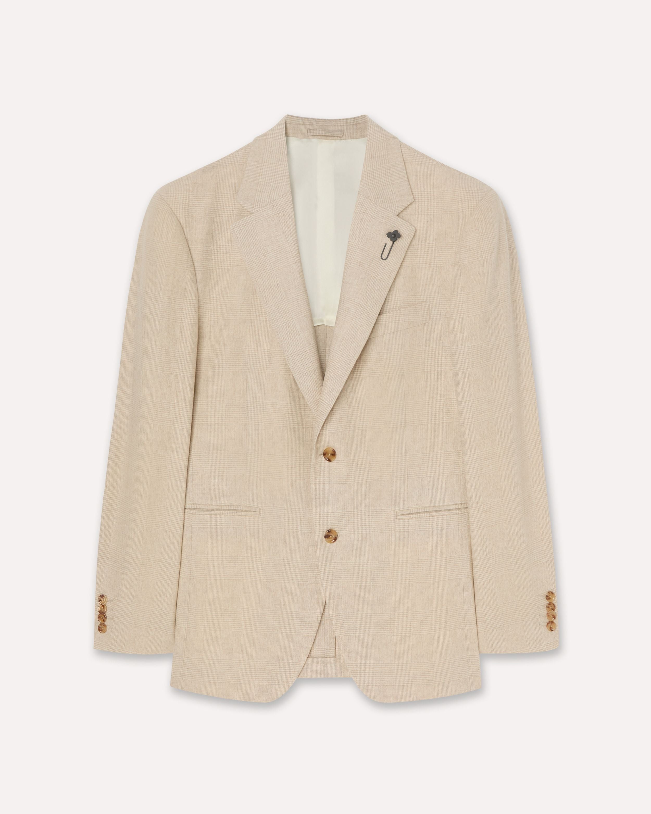 Abito monopetto crema in lana e cashmere CREAM/BEIGE Lardini 1