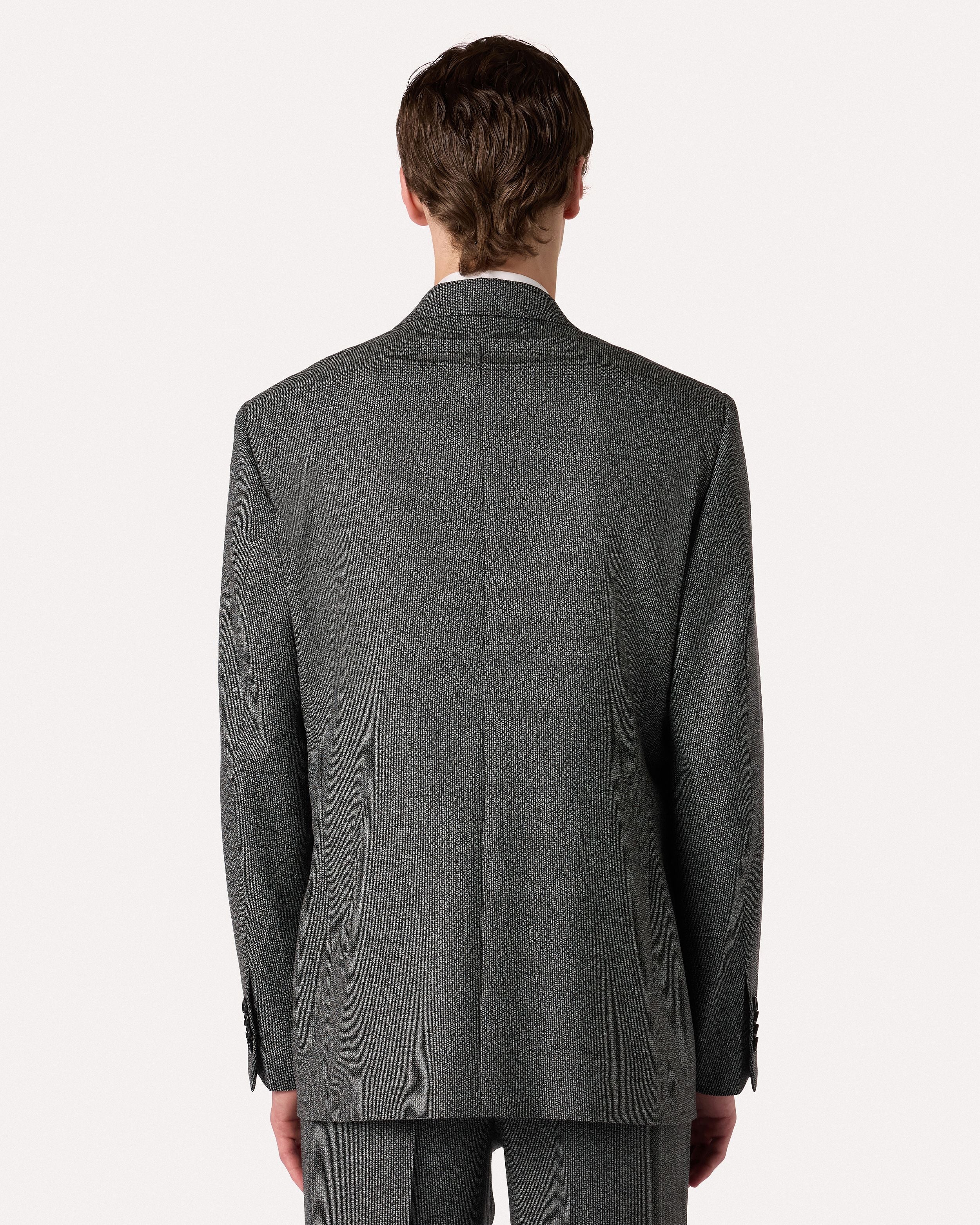 Grey micro-pattern double-breasted jacket GREY/BLACK/WHITE Lardini 5