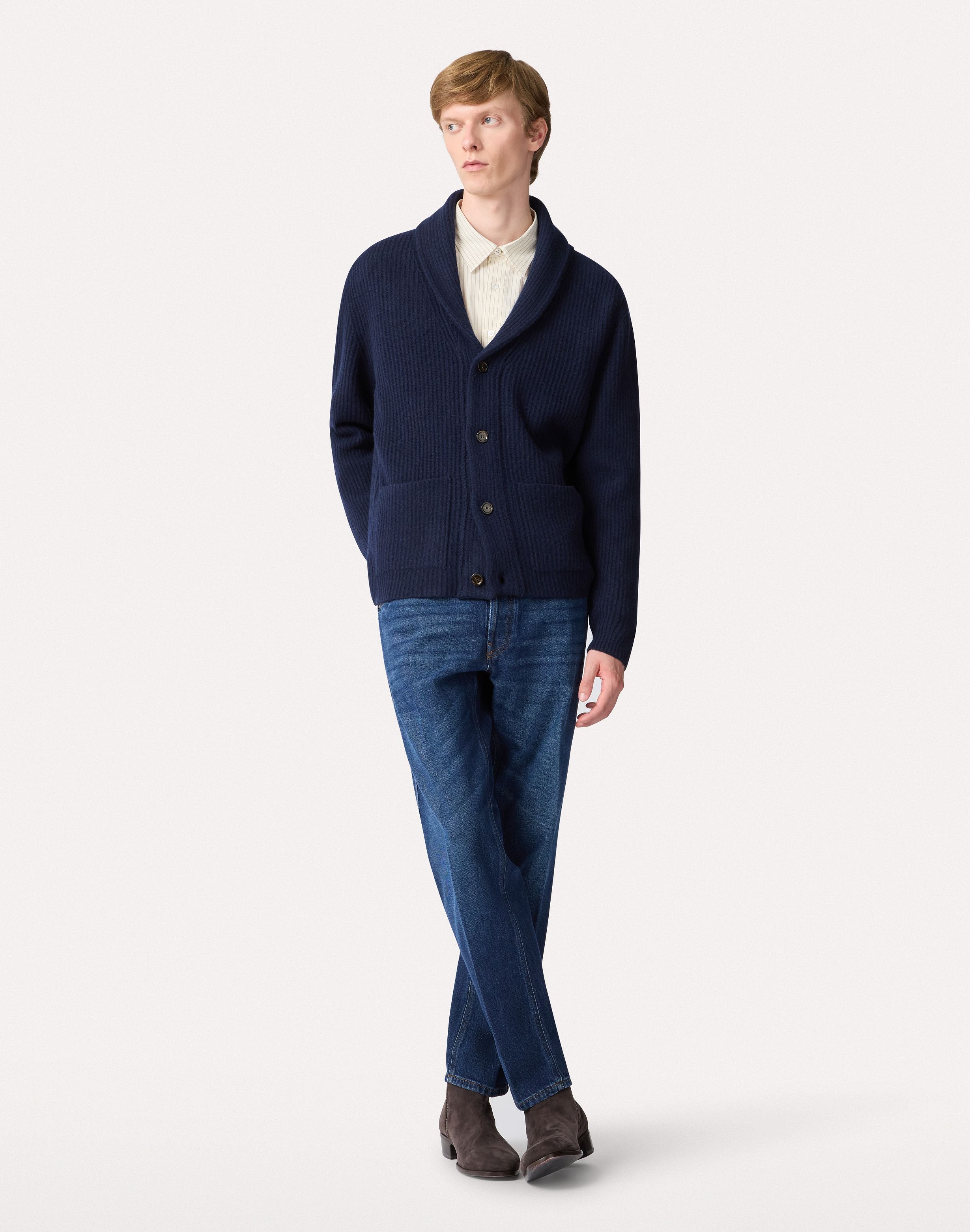 Cream and light blue striped shirt CREAM/LIGHT BLEU Lardini 2
