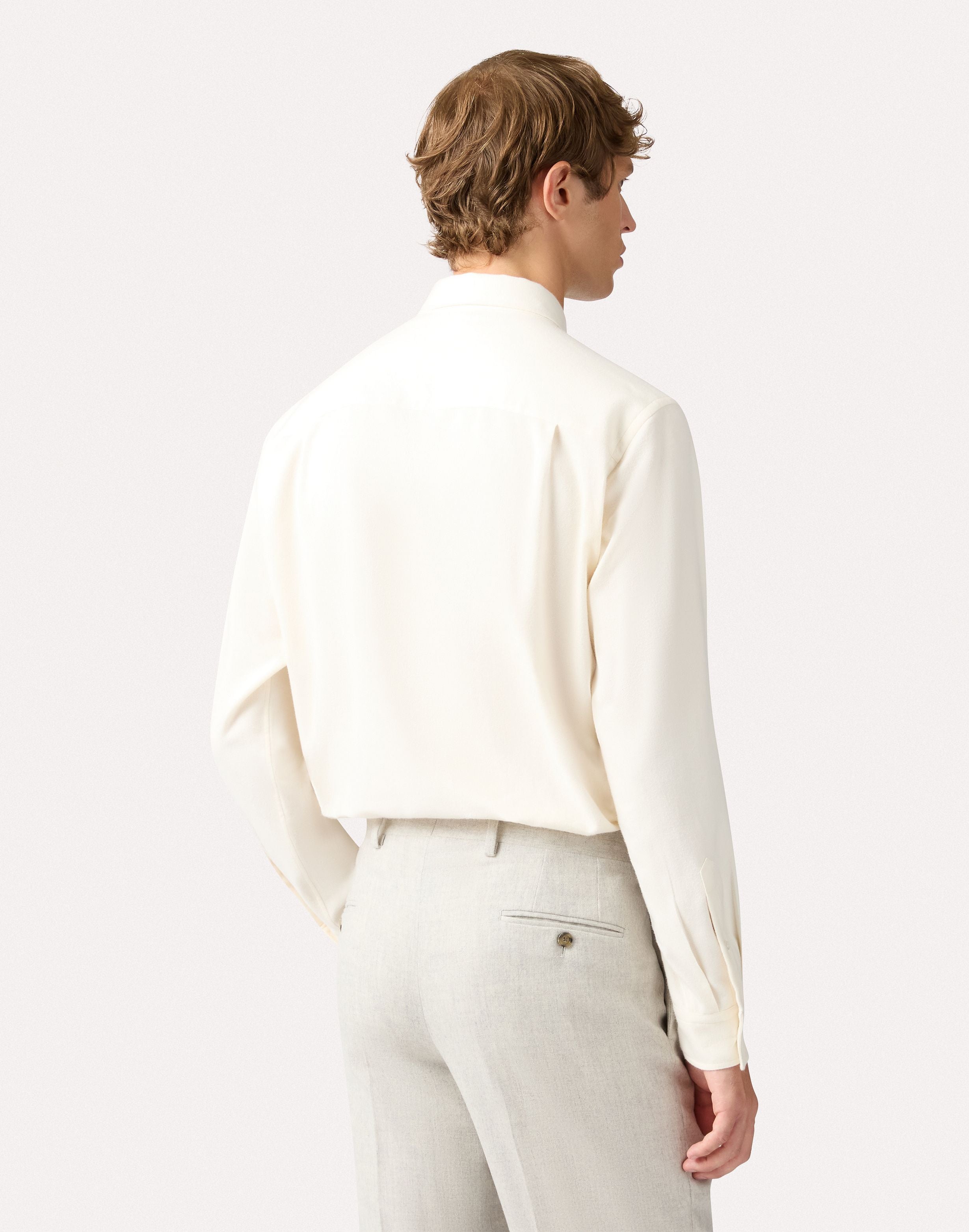 Camicia in twill color panna CREAM Lardini 5