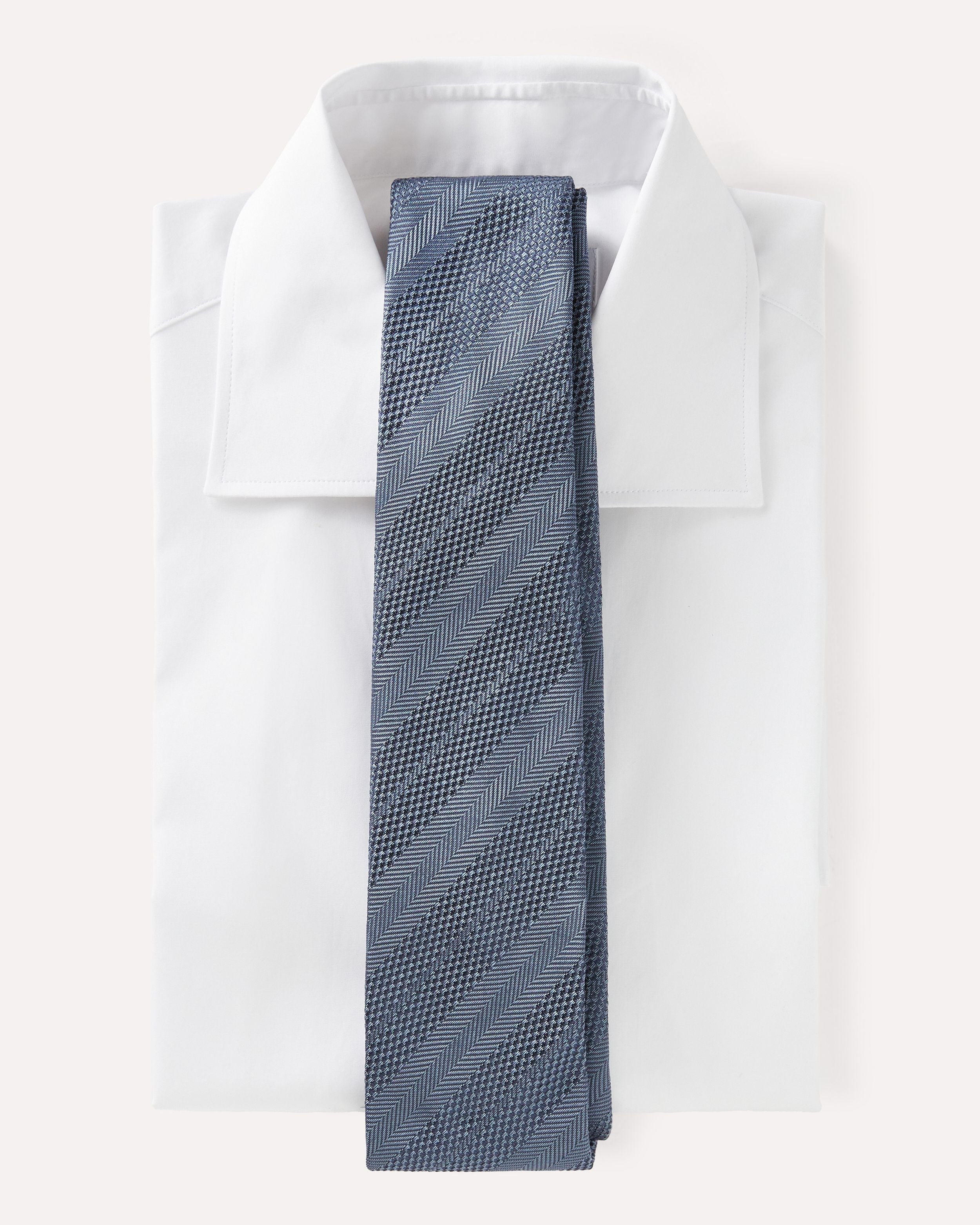 Cravatta microfantasia avio in seta jacquard AIR FORCE BLUE Lardini 3