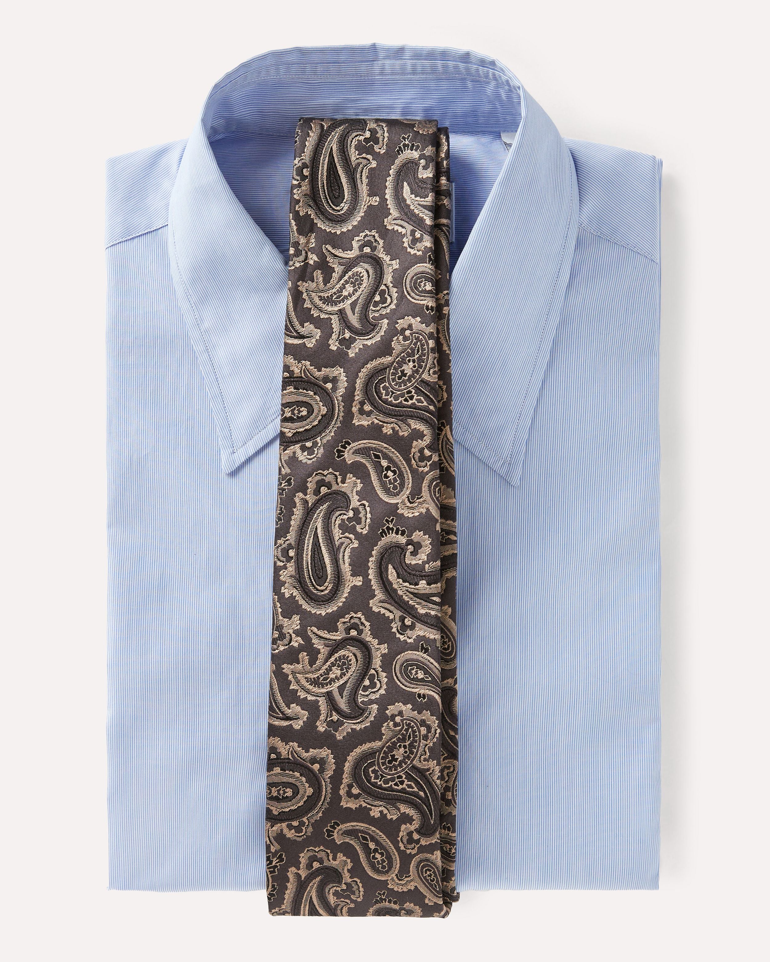 Cravatta classica marrone in seta jacquard cashmere BROWN/BEIGE Lardini 3