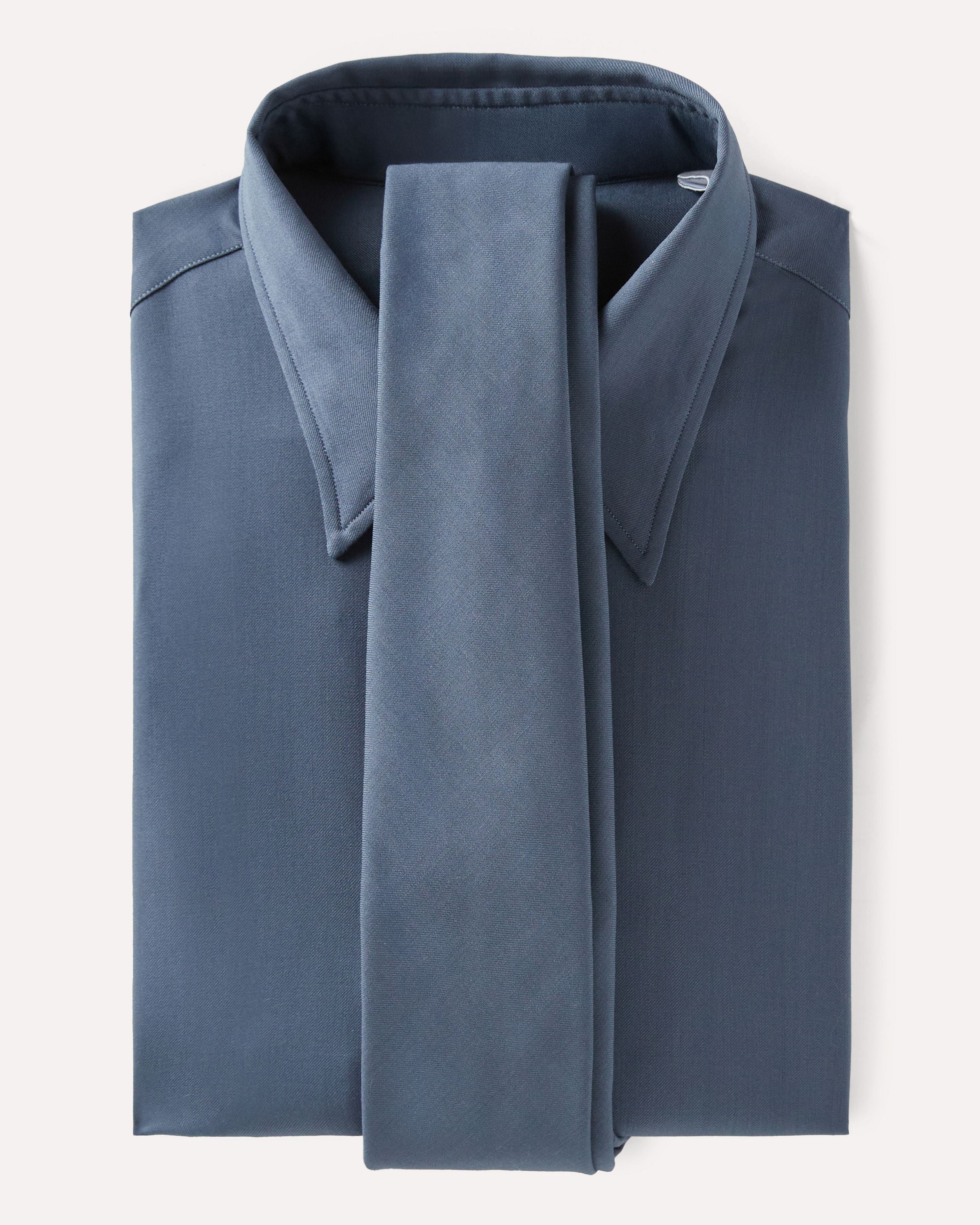 Cravatta classica avio in seta a saia leggera AIR FORCE BLUE Lardini 3