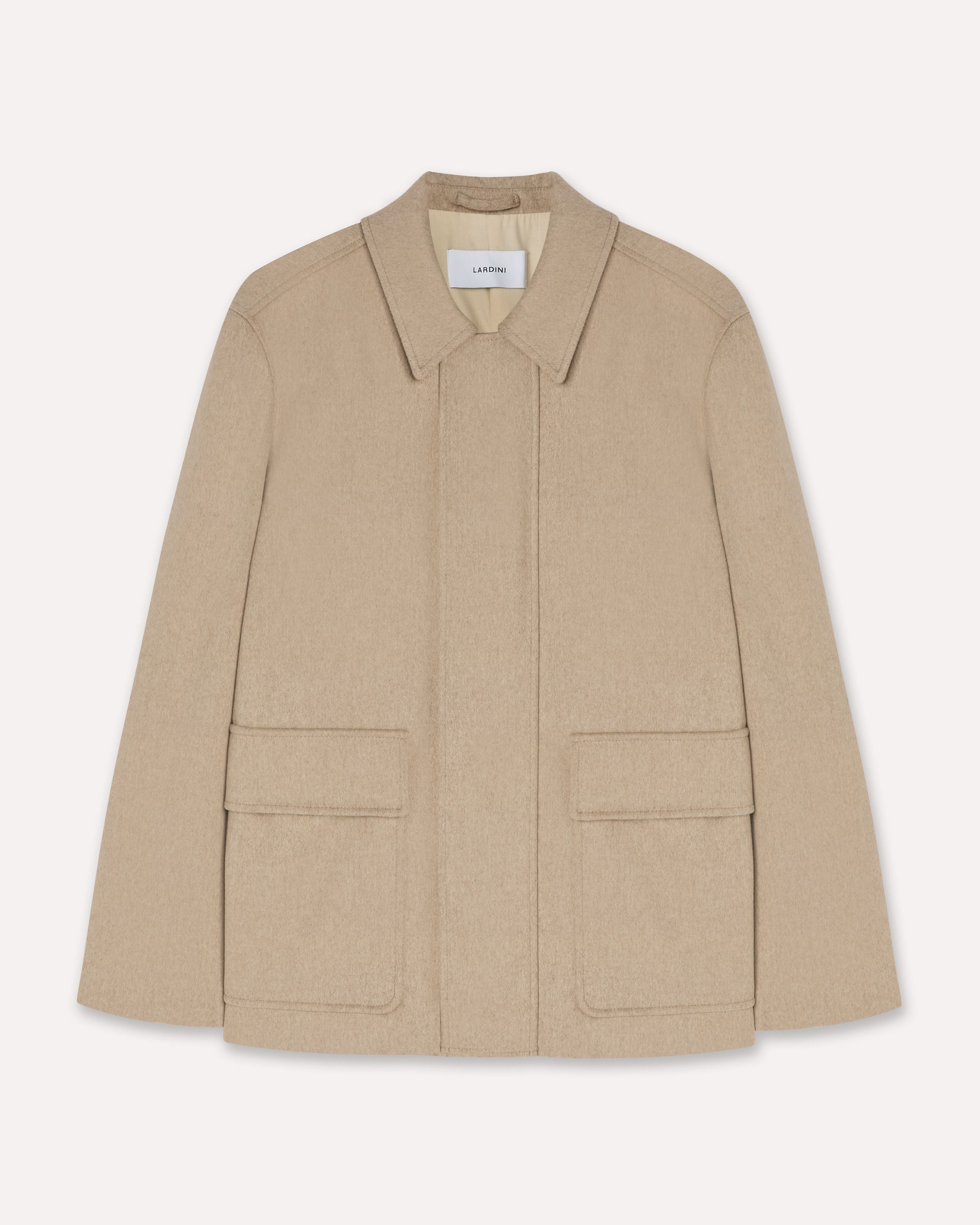 Giubbino sabbia in lana antipioggia BEIGE Lardini 1