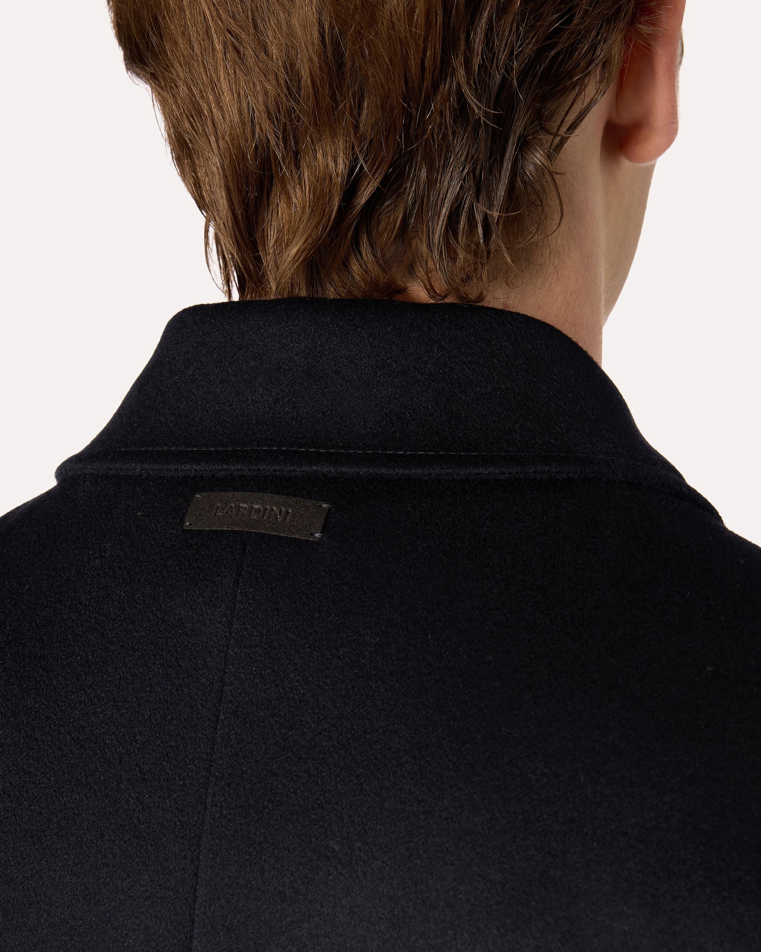 Single-breasted blue jacket in water-resistant cashmere BLUE Lardini 6